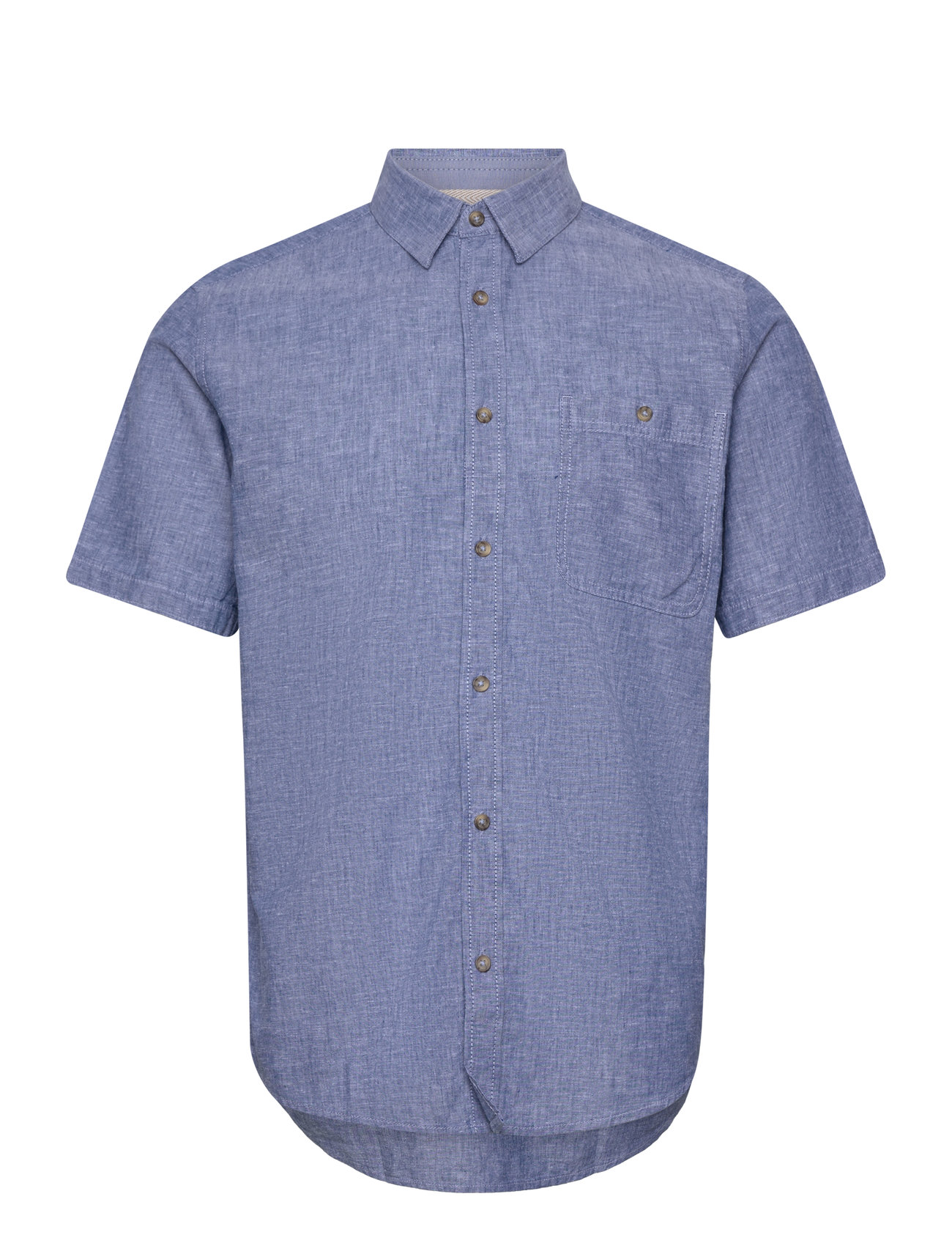 Cotton Linen Shirt Blue Tom Tailor