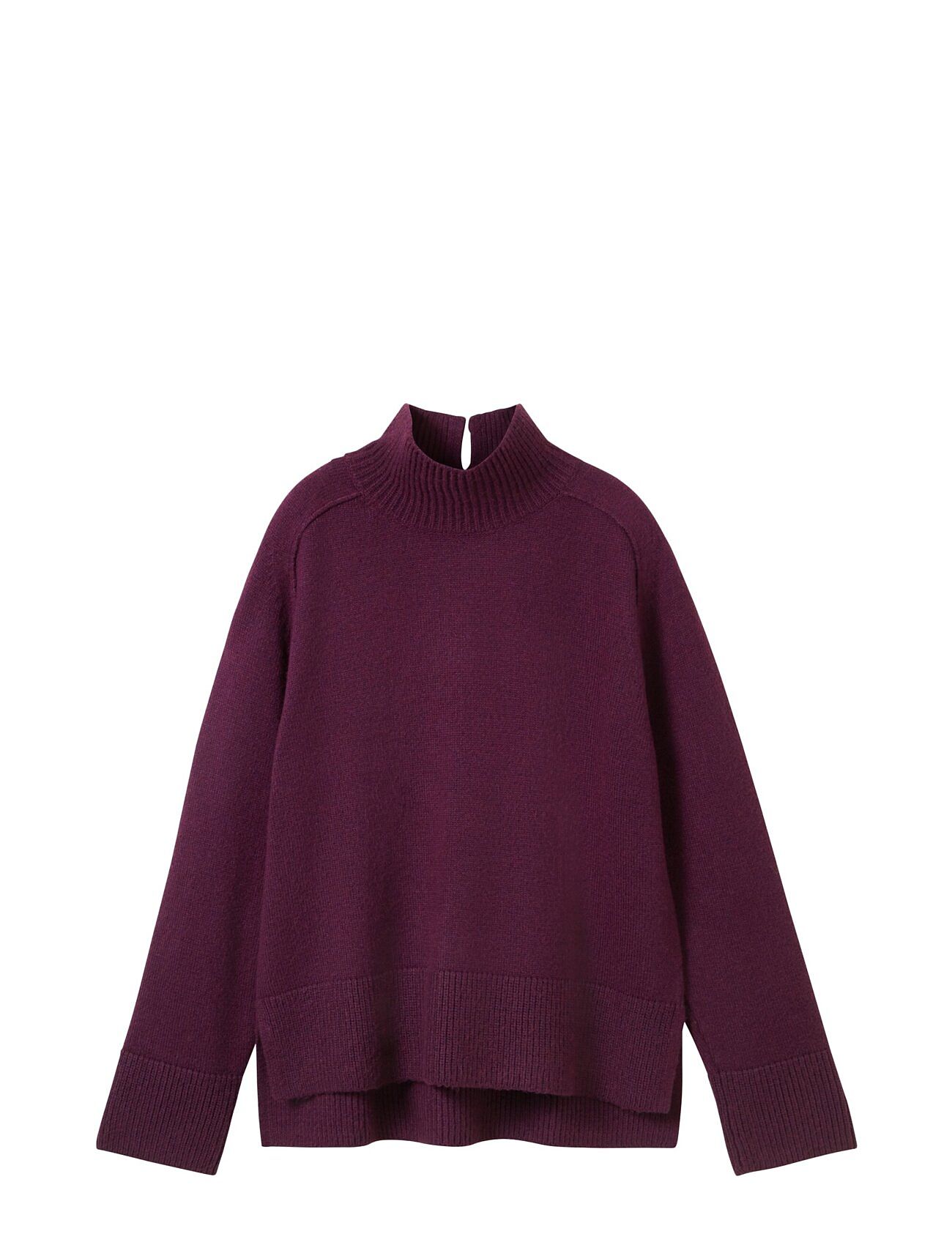 Knit Cosy Mock-Neck Burgundy Tom Tailor