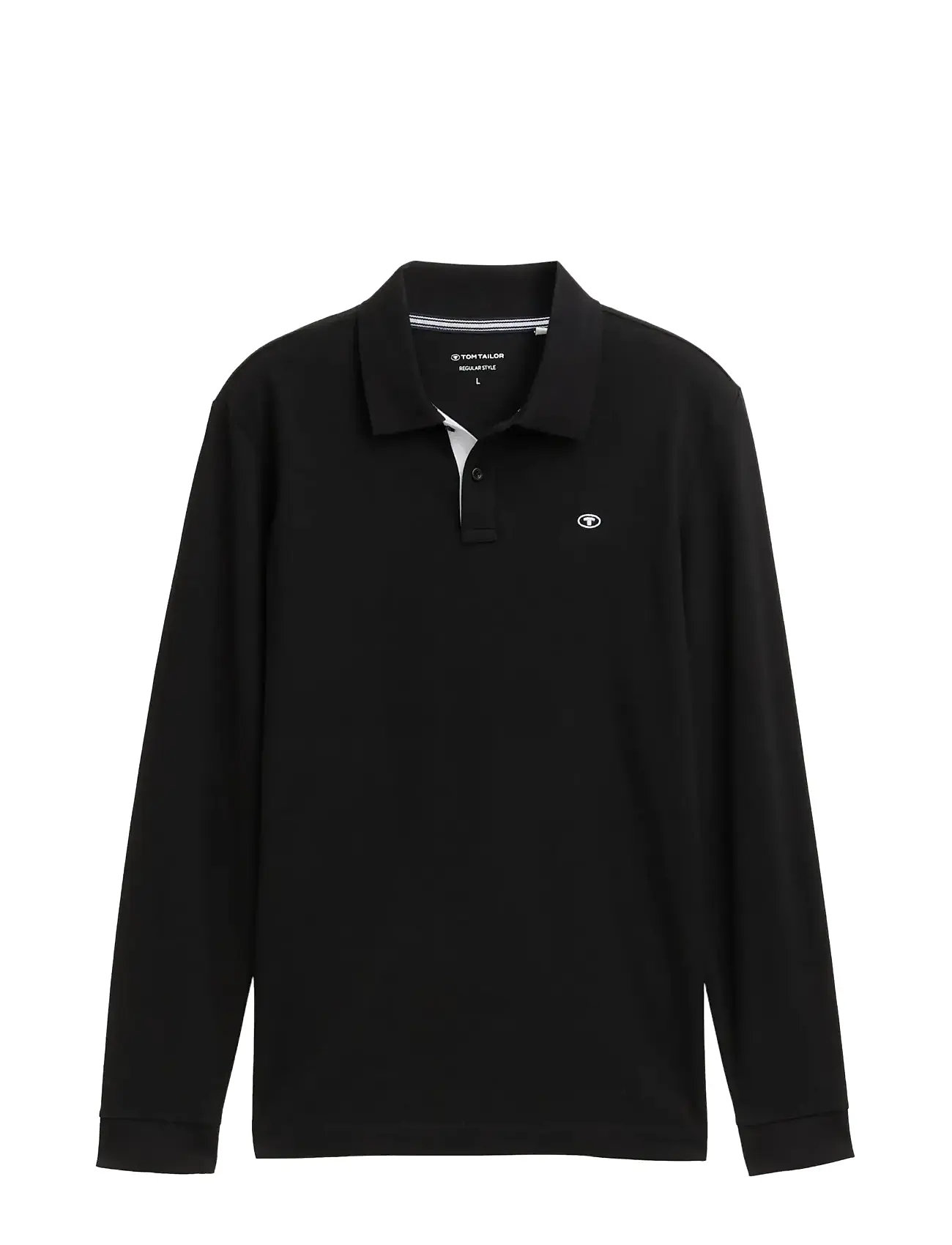 TOM TAILOR Basic Polo With Contrast Schwarz - M - Herren