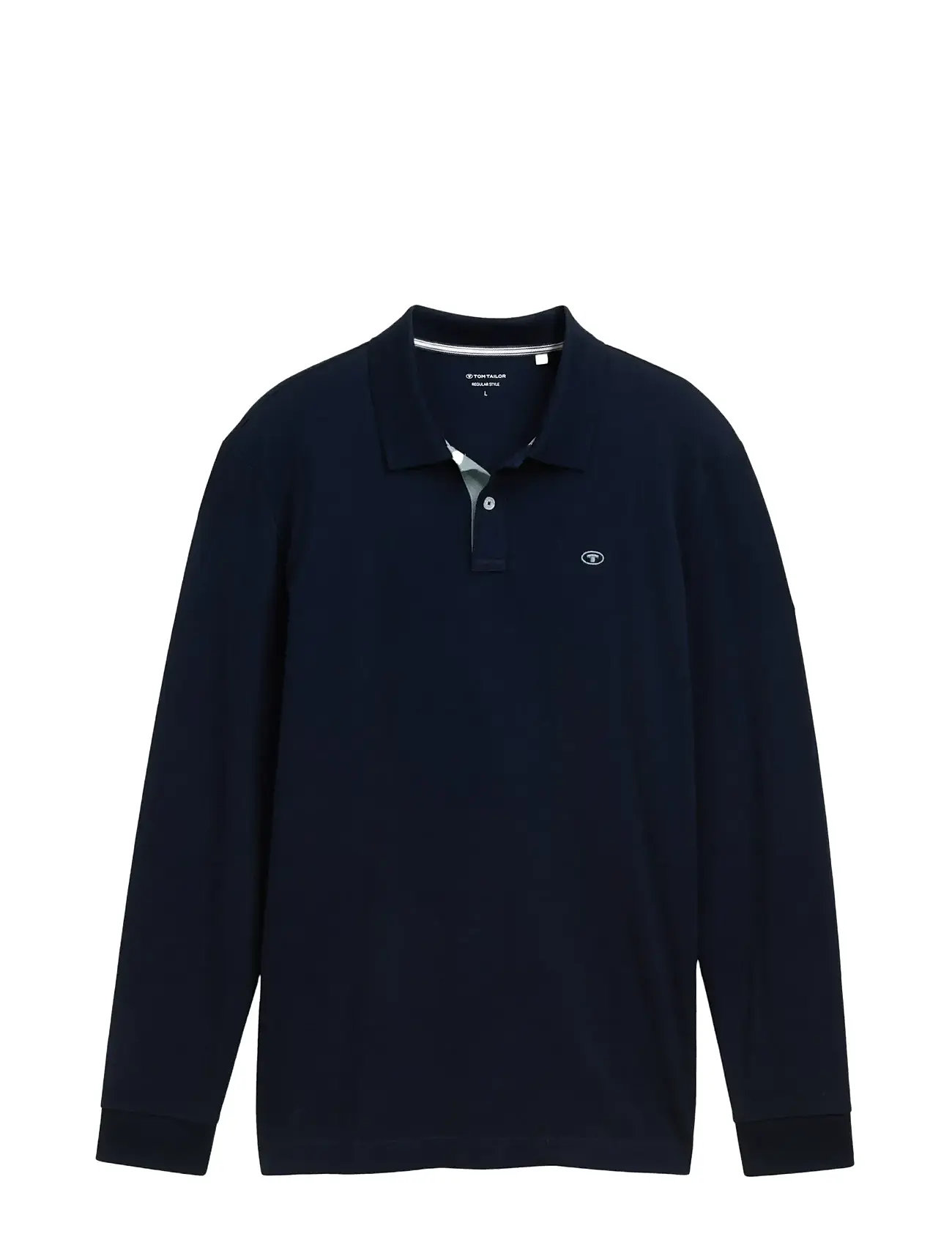 TOM TAILOR Basic Polo With Contrast Navy - L - Herren
