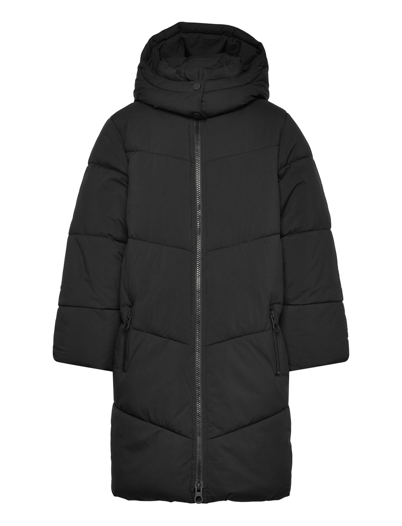 Long Puffer Jacket Foret Jakke Black Tom Tailor