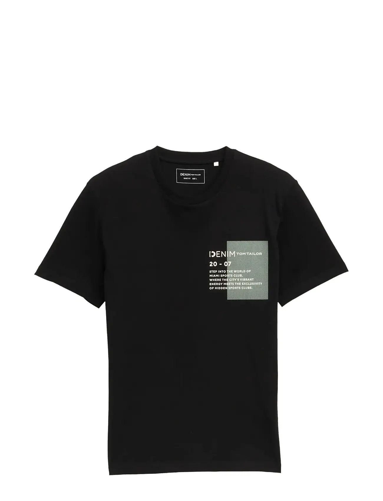 TOM TAILOR Printed T-Shirt Schwarz - L - Herren