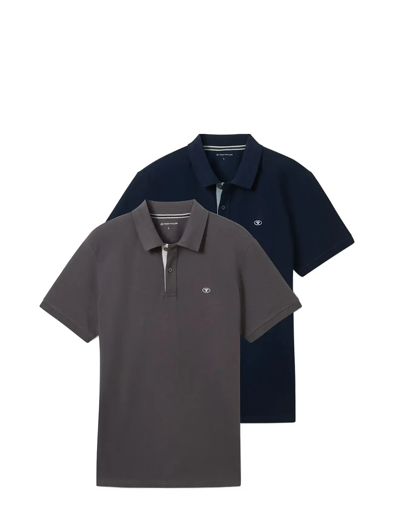 TOM TAILOR Doublepack Polo, Packaging Patterned - M - Herren