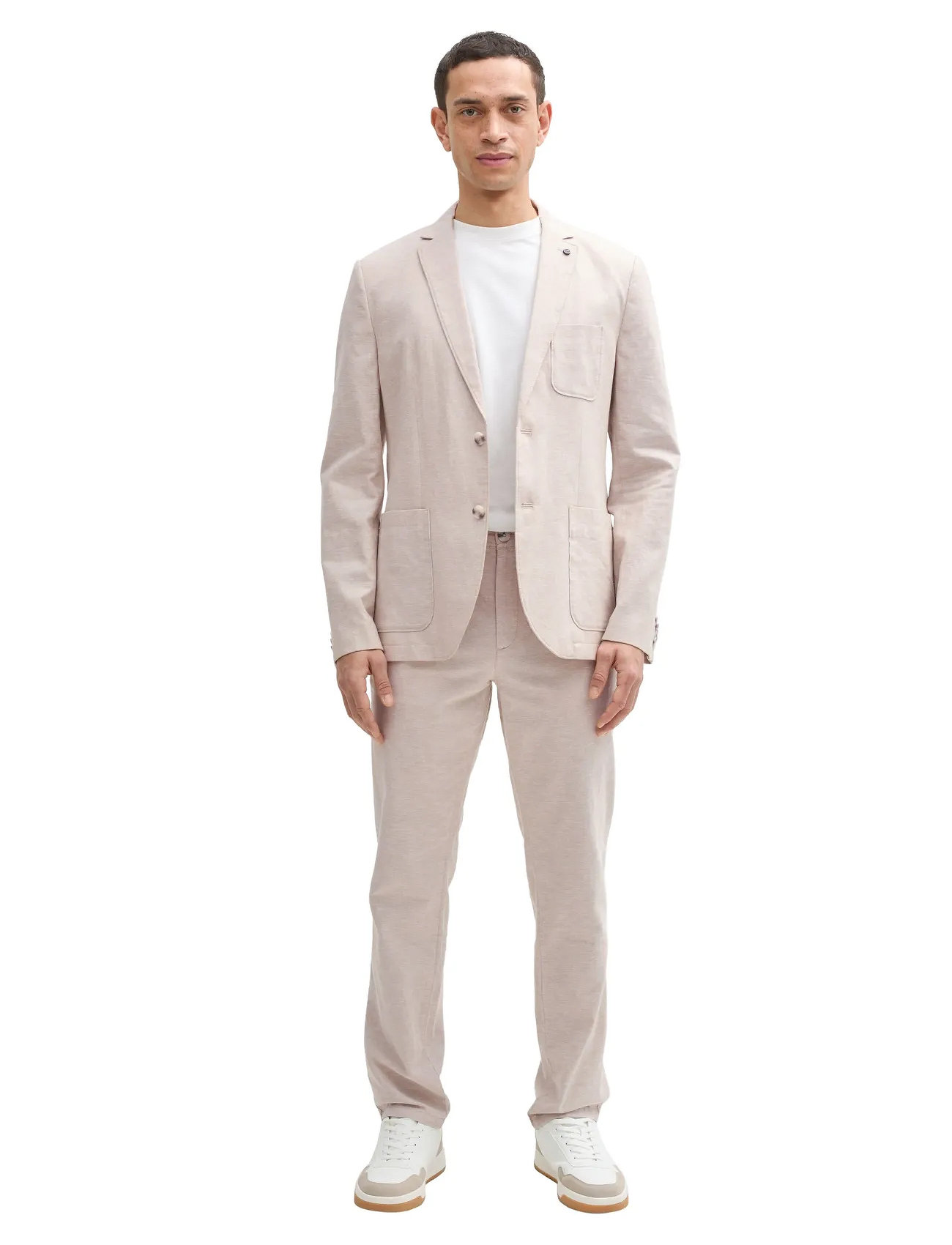 Tom Tailor Linen Blazer, 48, Cream, Blazere > Enkeltradede Blazere, Herre