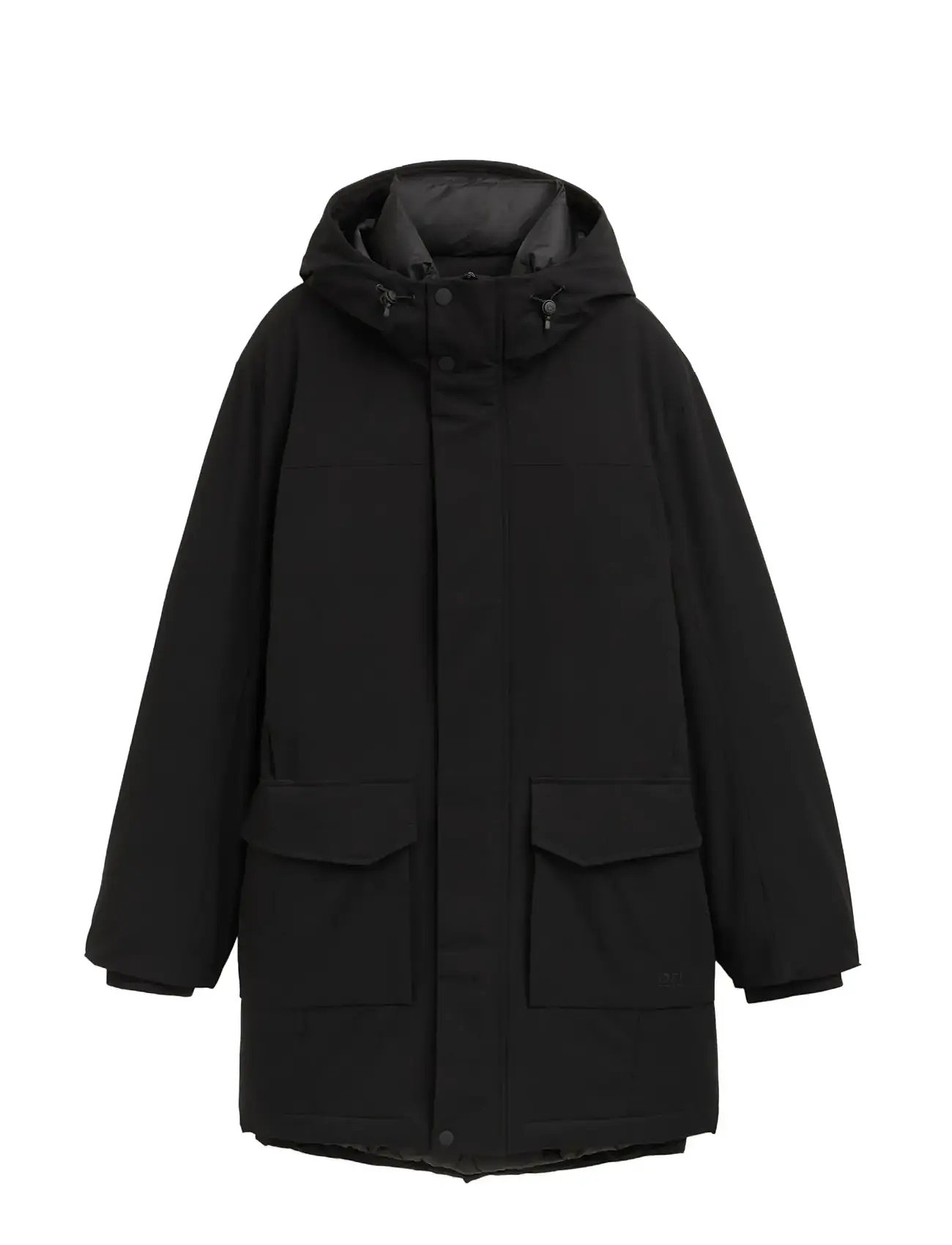 TOM TAILOR Tech Hooded Parka Schwarz - L - Herren