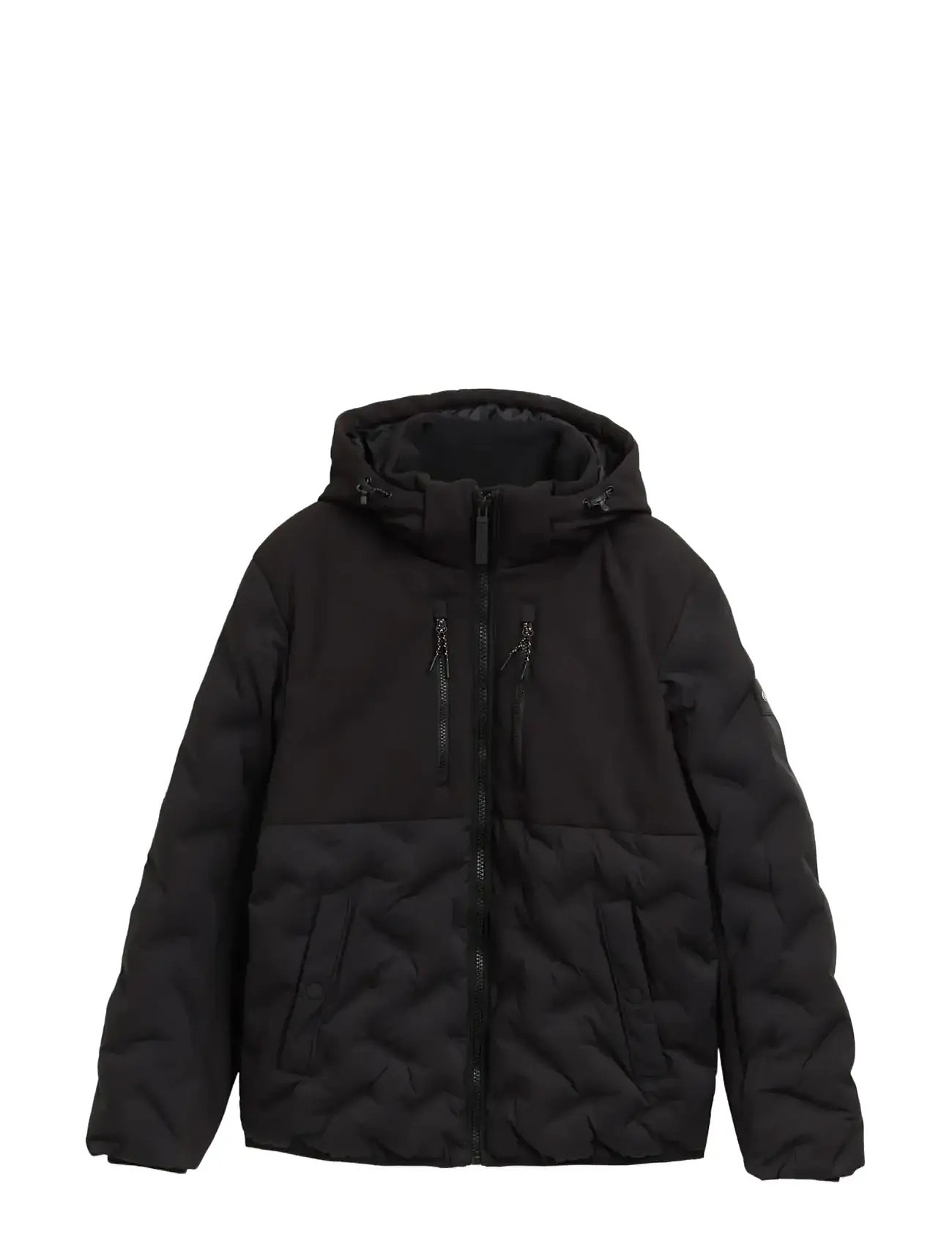 TOM TAILOR Hybrid Puffer Jacke Schwarz - L - Herren