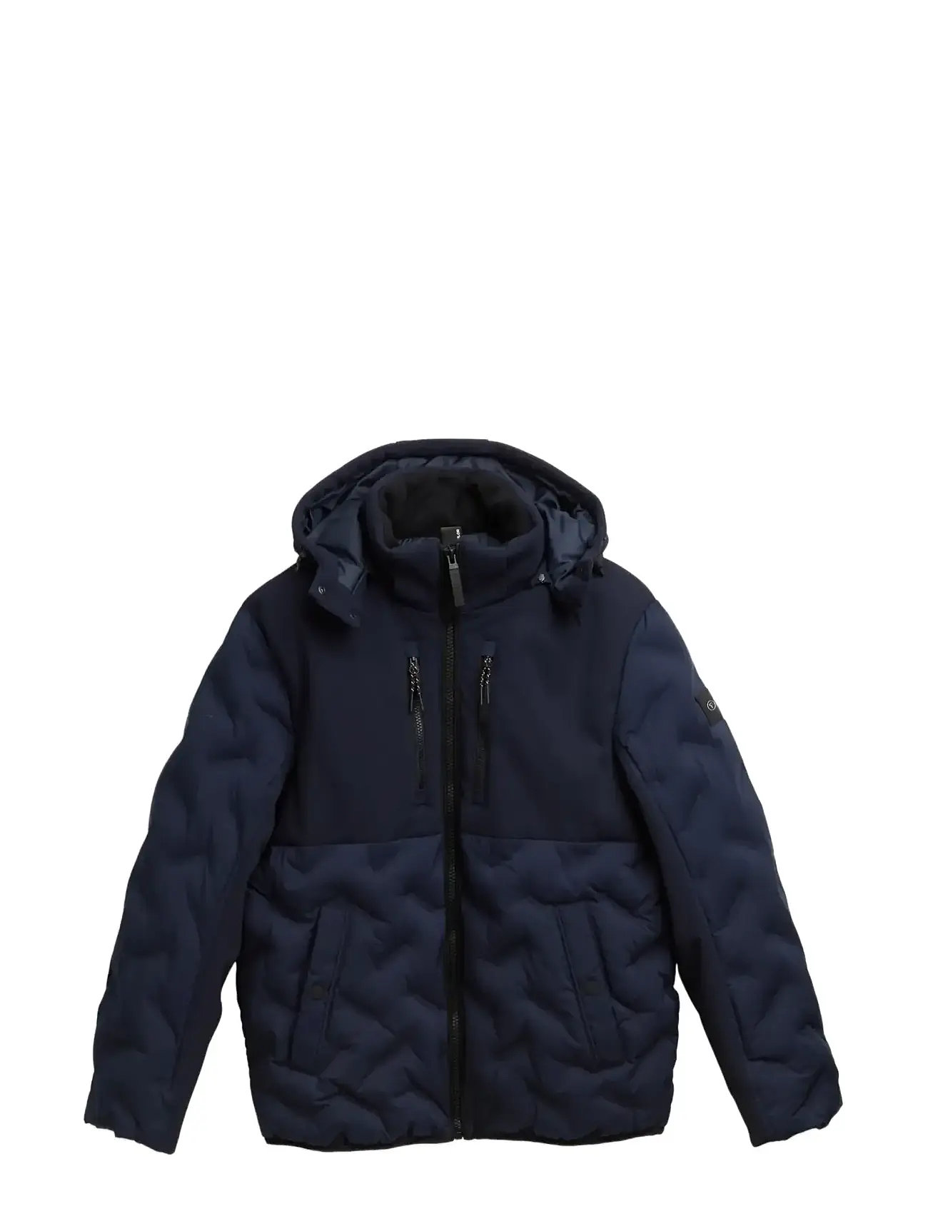 Tom Tailor Hybrid Puffer Jacket, 3XL, Navy, Jakker > Vatterede Jakker, Herre