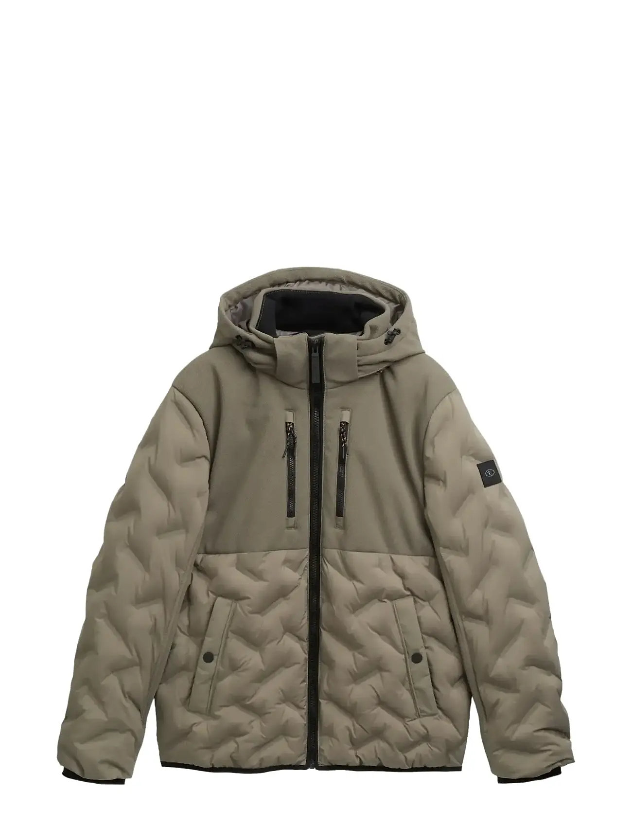 TOM TAILOR Hybrid Puffer Jacke Khaki - S - Herren