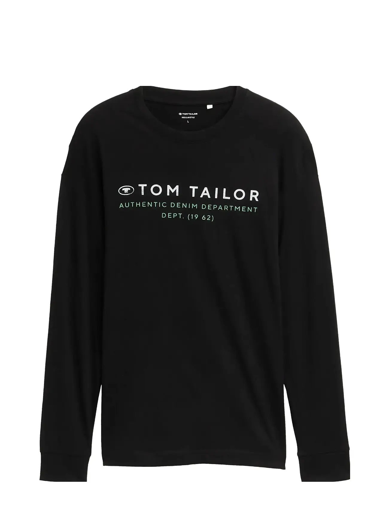 TOM TAILOR Printed Longsleeve Schwarz - M - Herren