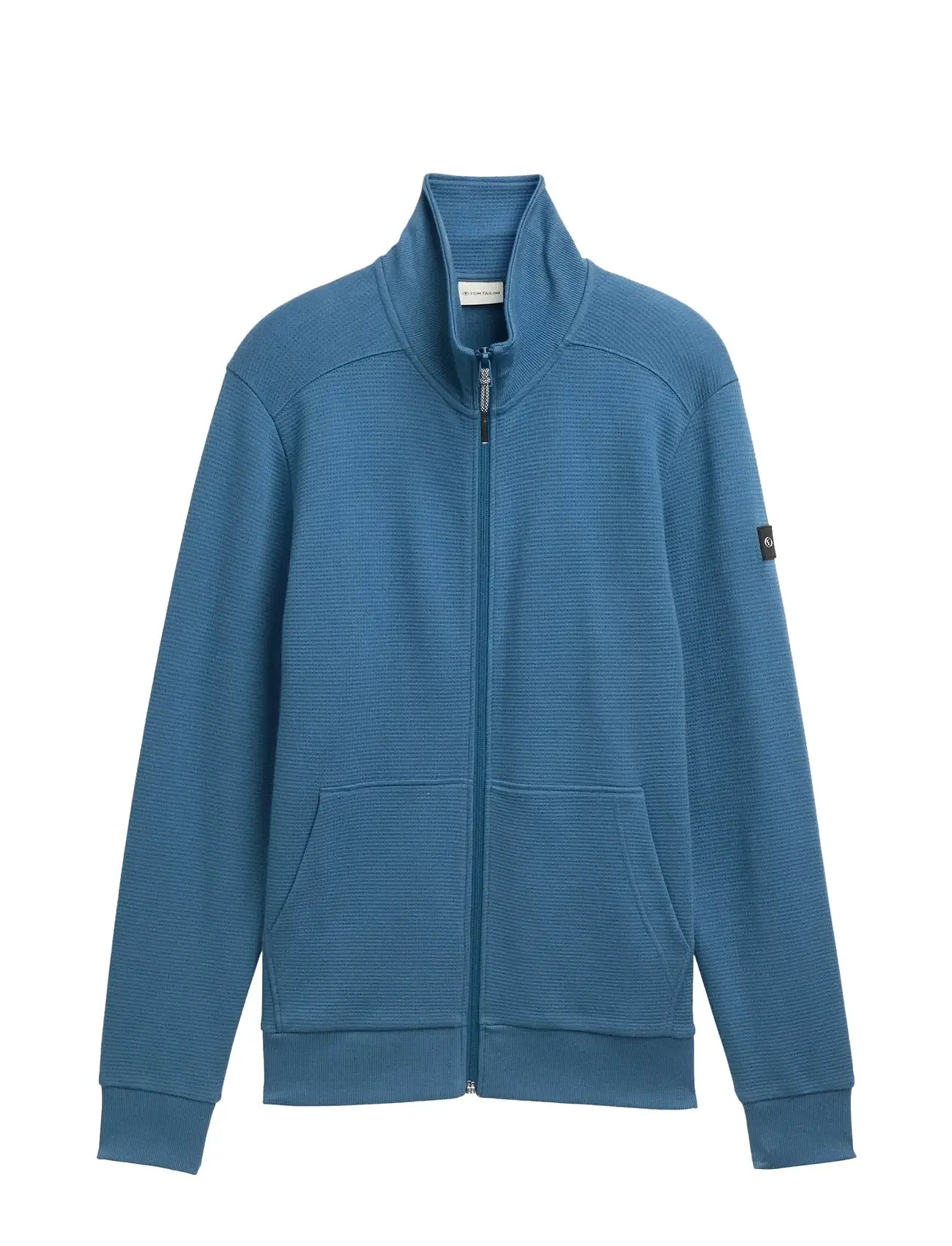 TOM TAILOR Structured Stand-Up Sweat Jacke Blau - XL - Herren