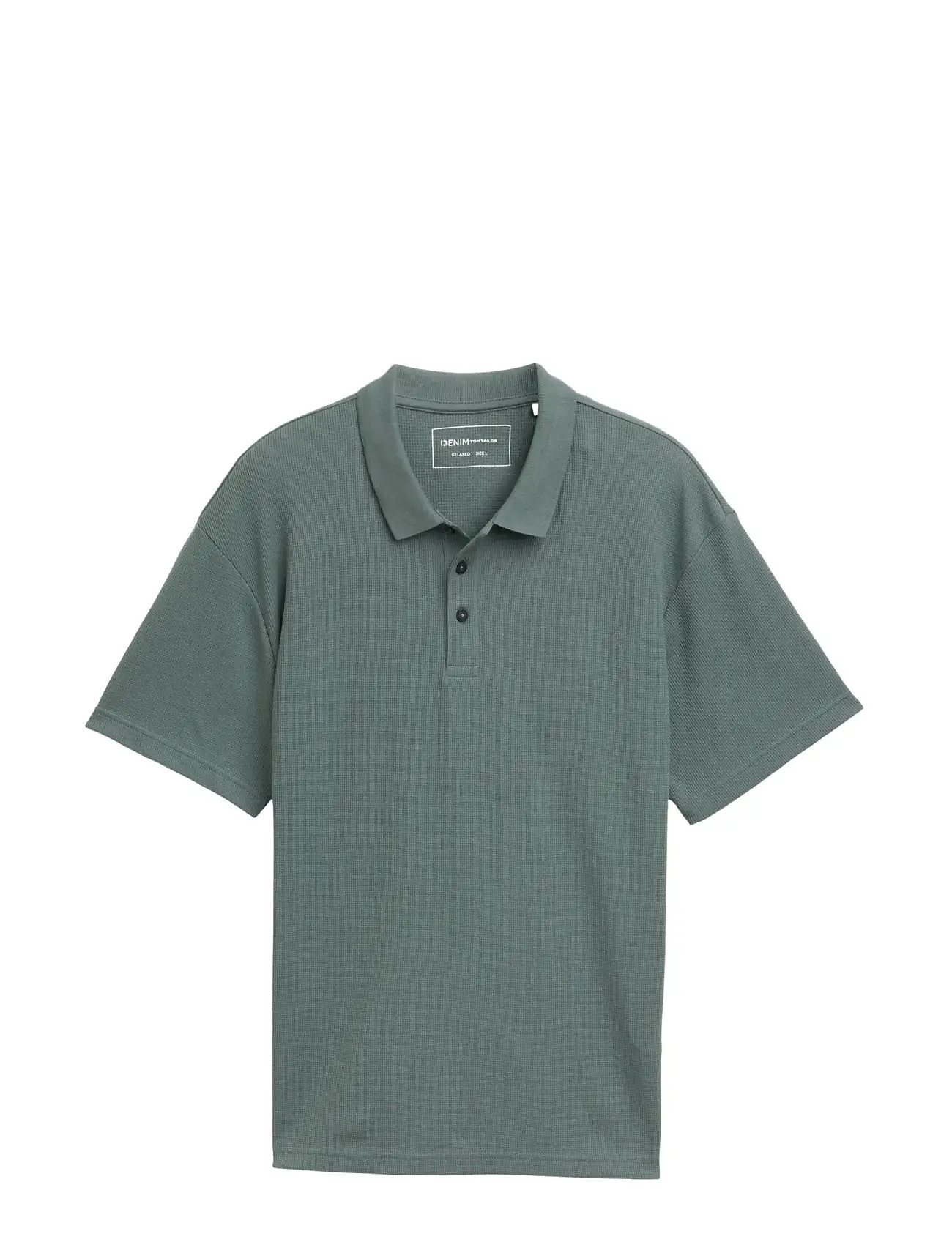 TOM TAILOR Relaxed Structured Polo Khaki - M - Herren