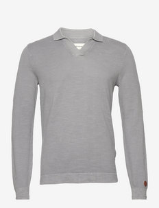 washed knitt - knitted v-necks - explicit grey
