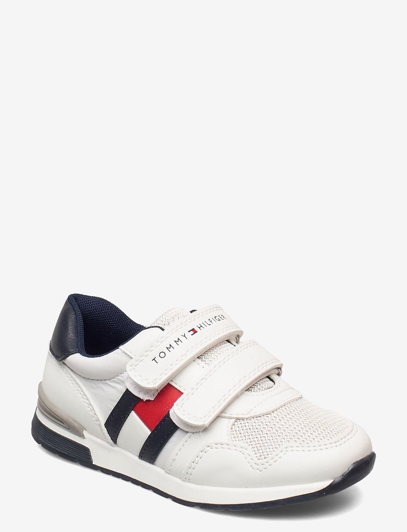 Low Cut Velcro Sneaker (White/blue) (48 
