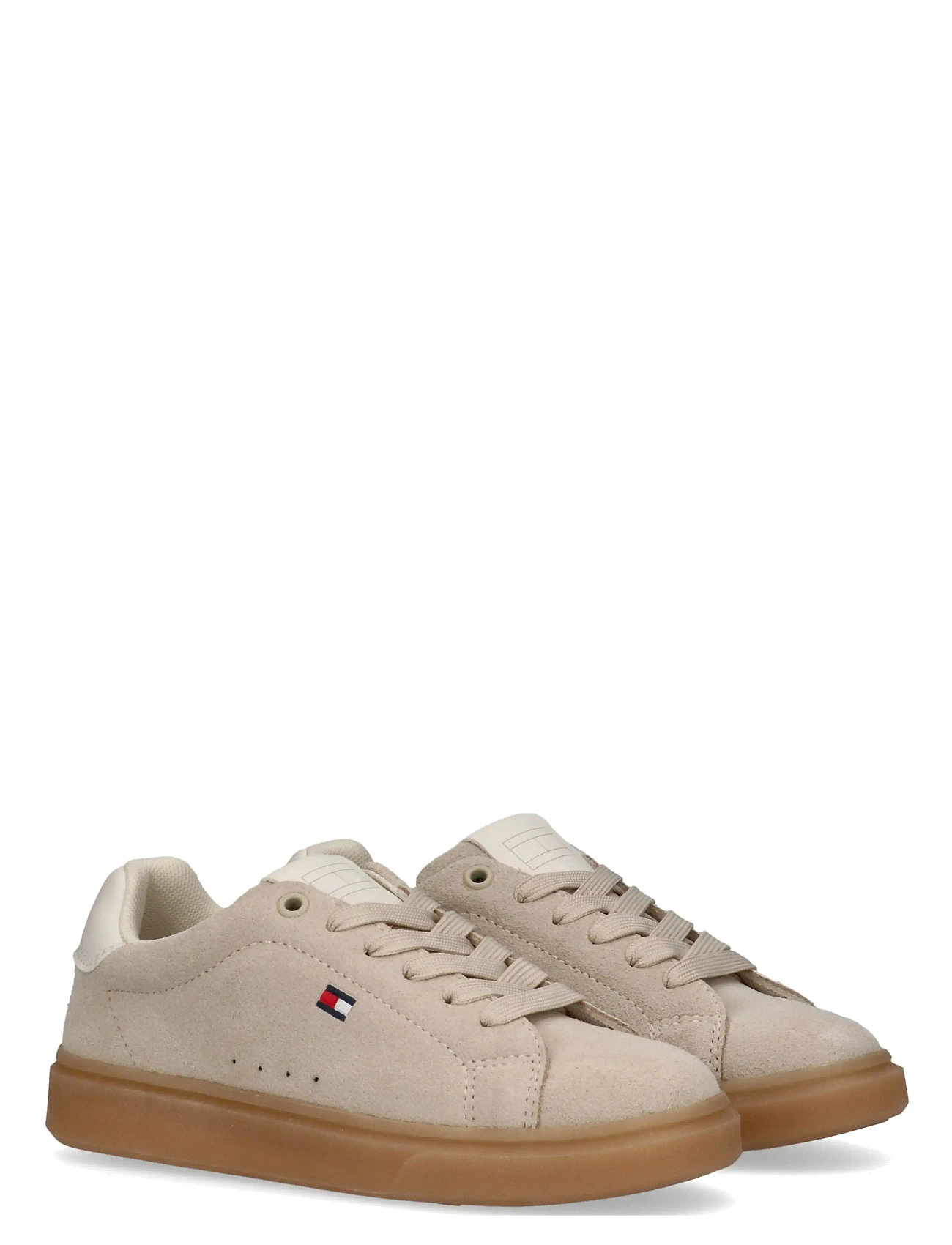 Tommy Hilfiger Tommy Hilfiger Low Cut Lace-Up Sneaker, 32, Beige, Sneakers > Sneakers Med Lav Top, Børn