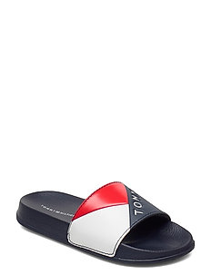 gucci slides blue white red