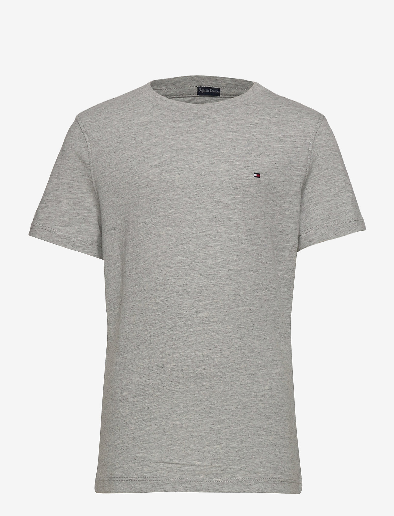 Tommy Hilfiger - BOYS BASIC CN KNIT S/S - plain short-sleeved t-shirts - grey heather - 0
