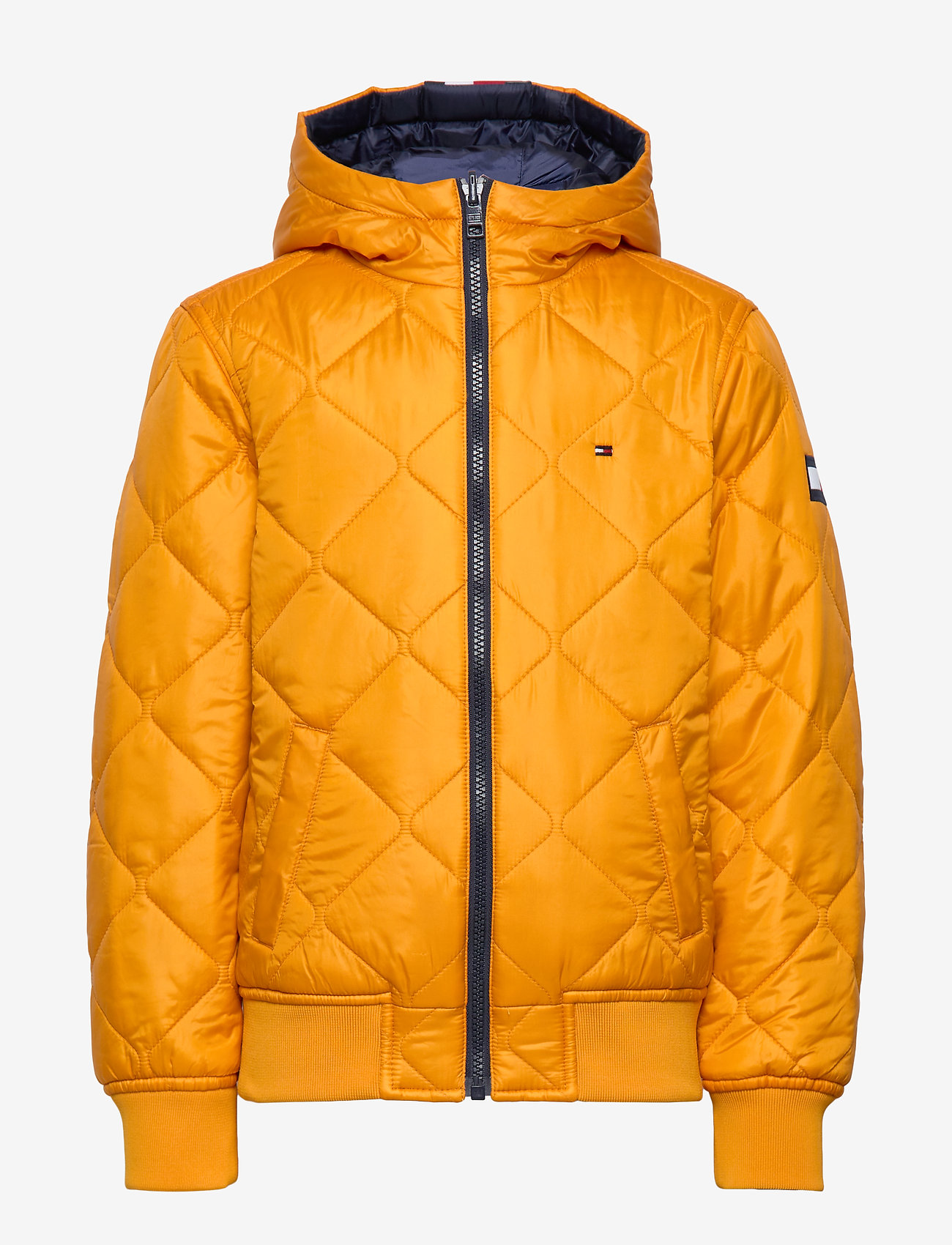 tommy hilfiger puffer yellow