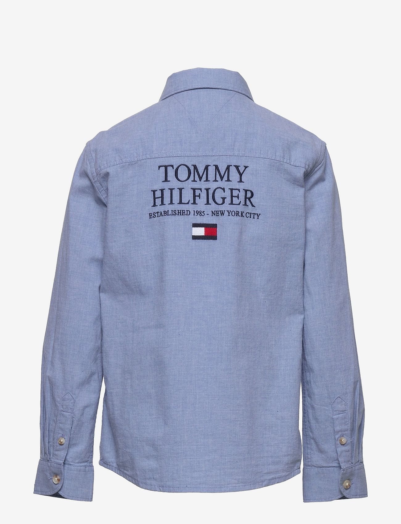 Tommy Hilfiger - TH LOGO CHAMBRAY SHIRT - shirts - chambray blue - 1