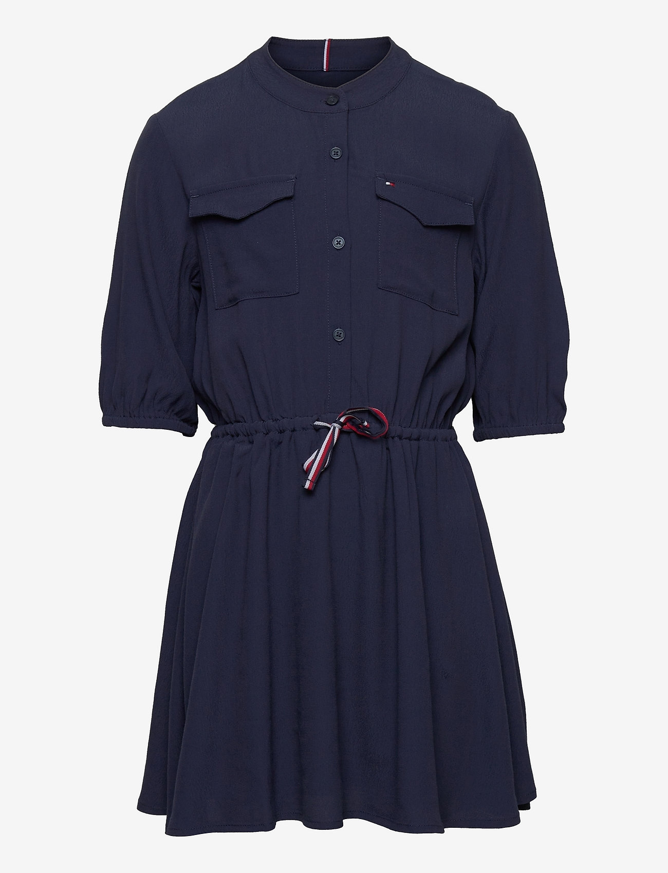 Tommy Hilfiger - SOLID SHIRT DRESS - long-sleeved casual dresses - twilight navy - 0