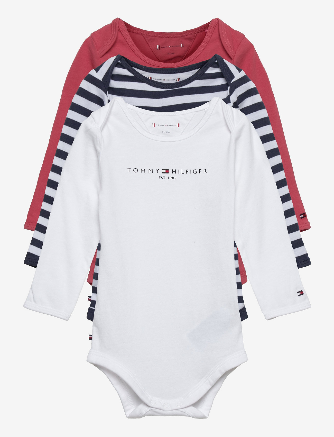 Tommy Hilfiger - BABY BODY 3 PACK GIFTBOX - pattern long-sleeved bodies - white - 0