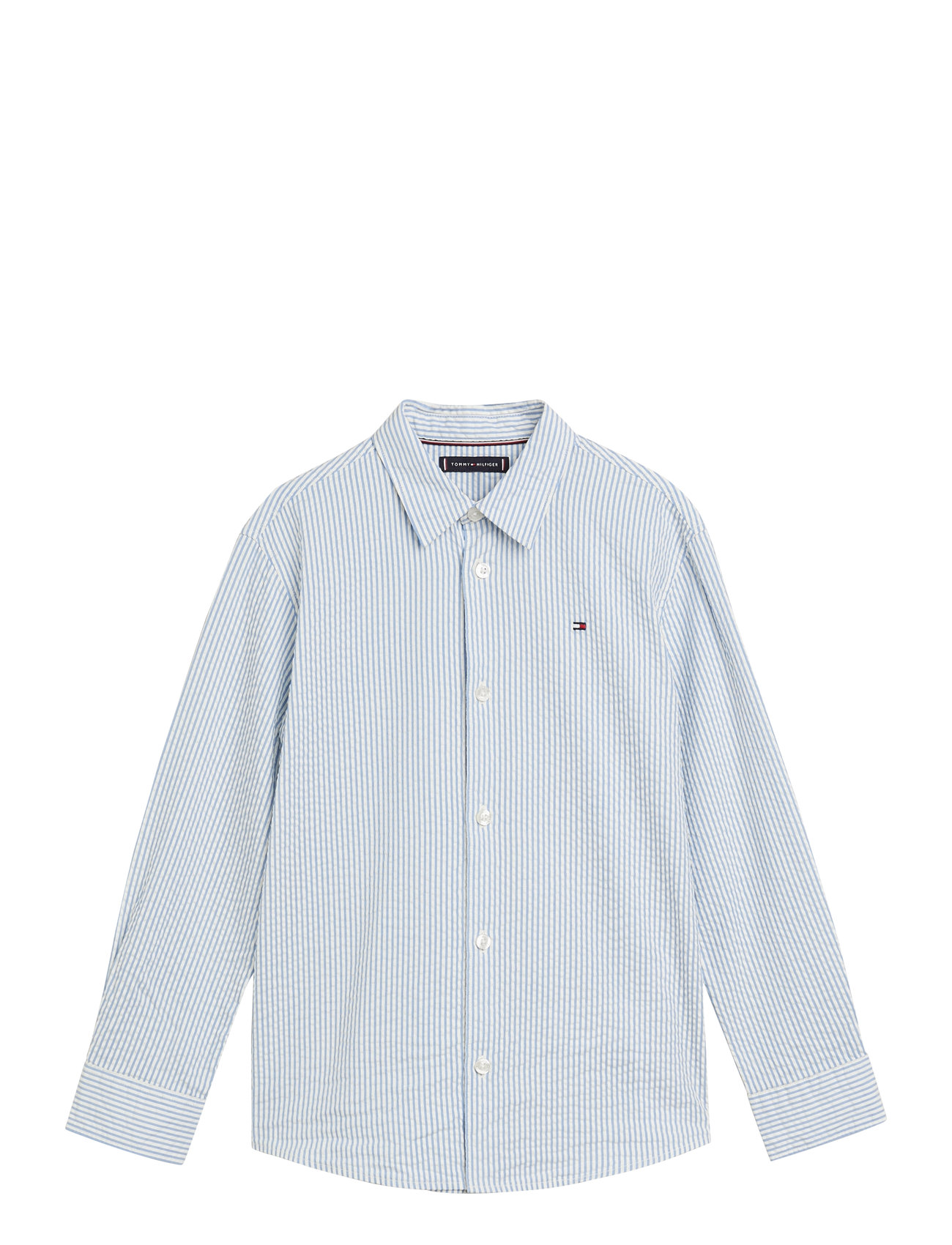 Seersucker Stripes Shirt L/S Blue Tommy Hilfiger