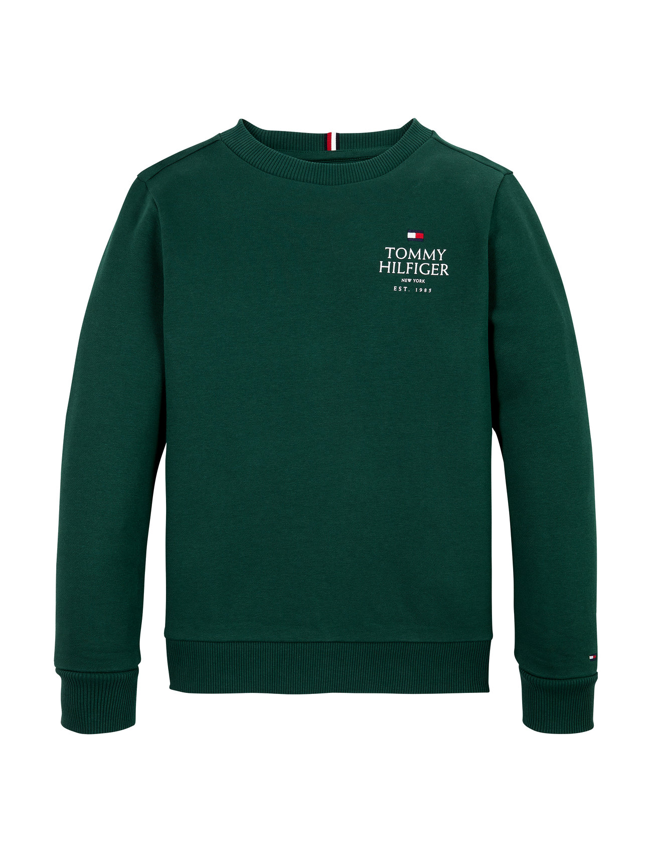 Th Logo Puff Embr Reg Sweatshirt Green Tommy Hilfiger
