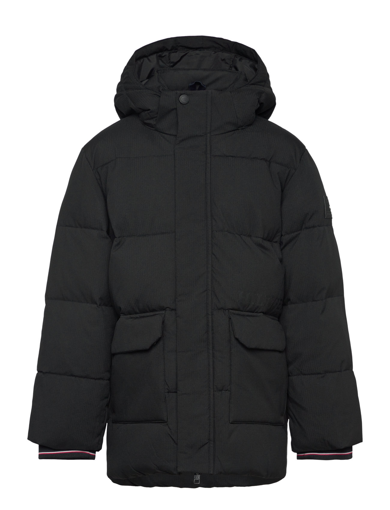 Monotype Ribstop Puffer Jacket Black Tommy Hilfiger