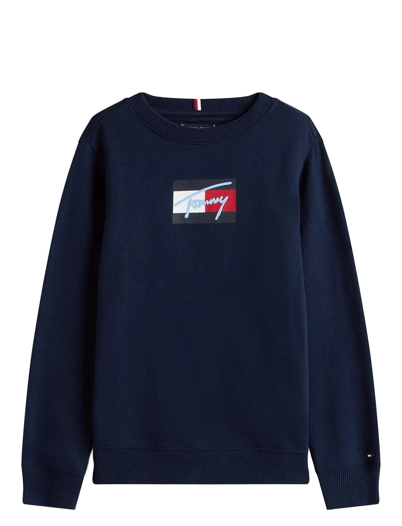 TOMMY HILFIGER Tommy Script Flag Sweatshirt Navy - 140 - Kinder