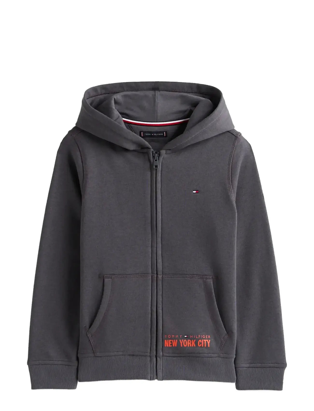 TOMMY HILFIGER Nyc Print Zipthrough Hoodie Grau - 176 - Kinder
