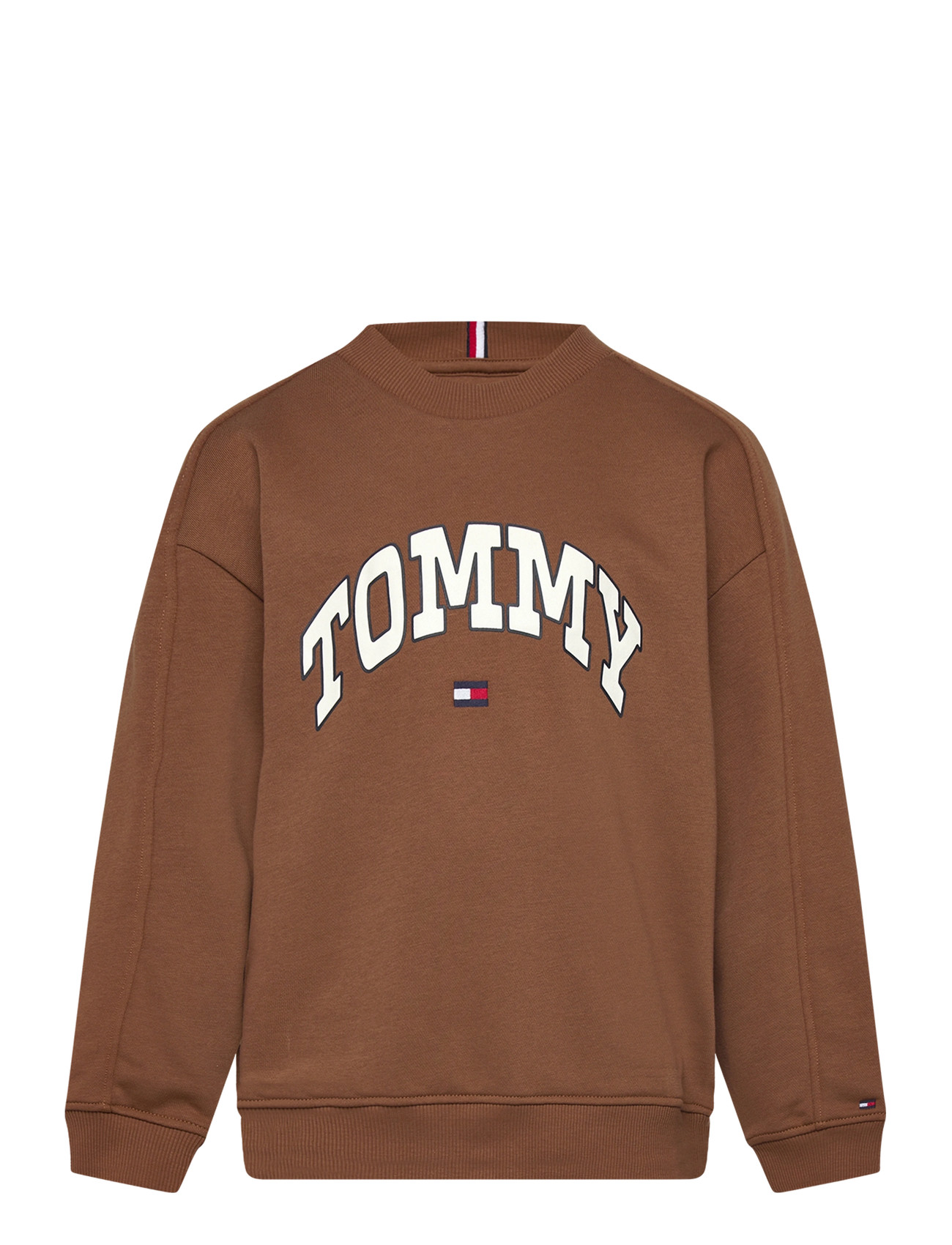 TOMMY HILFIGER Varsity Raised Print Sweatshirt Braun - 140 - Kinder