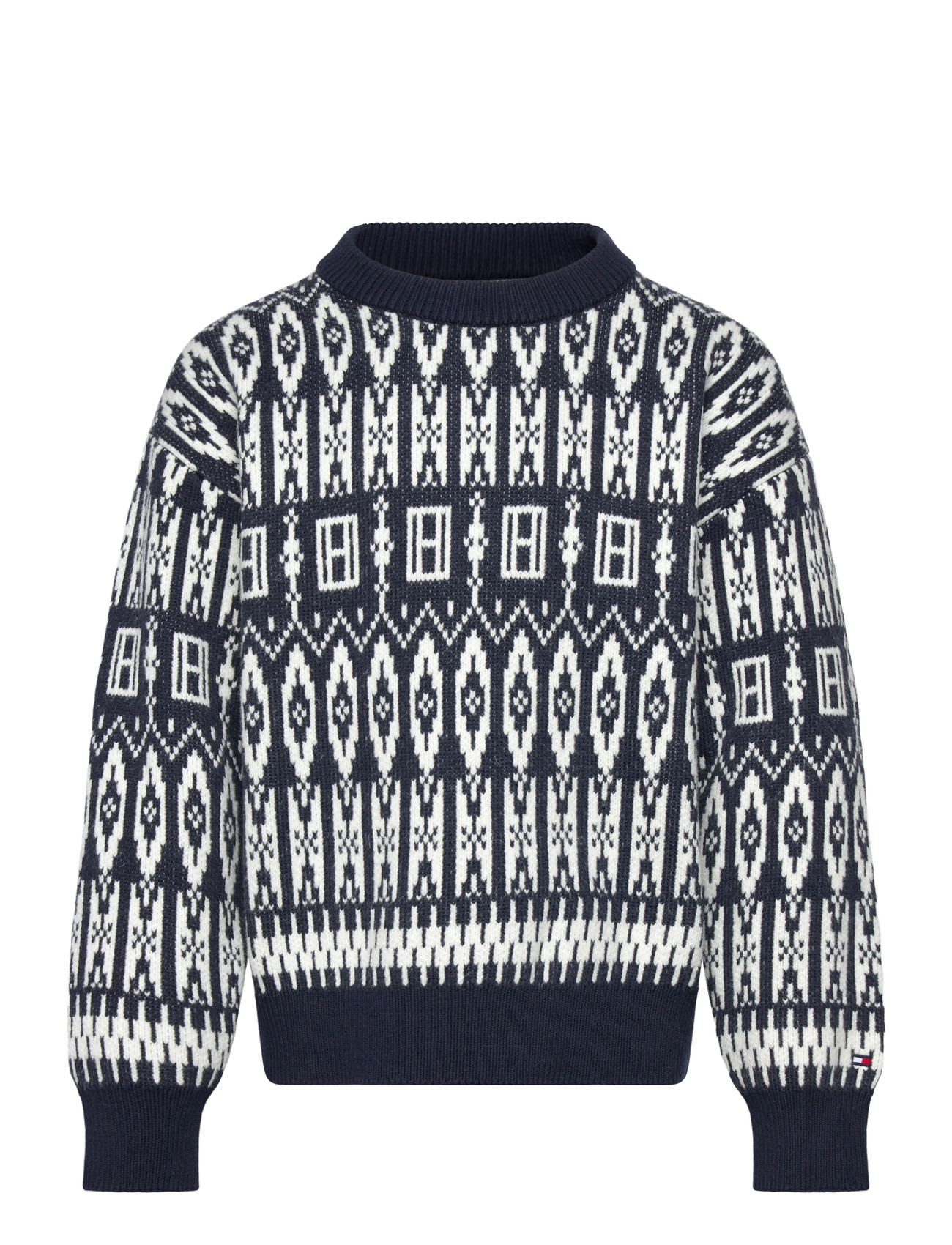 TOMMY HILFIGER Fairisle C-Neck Pullover Navy - 164 - Kinder