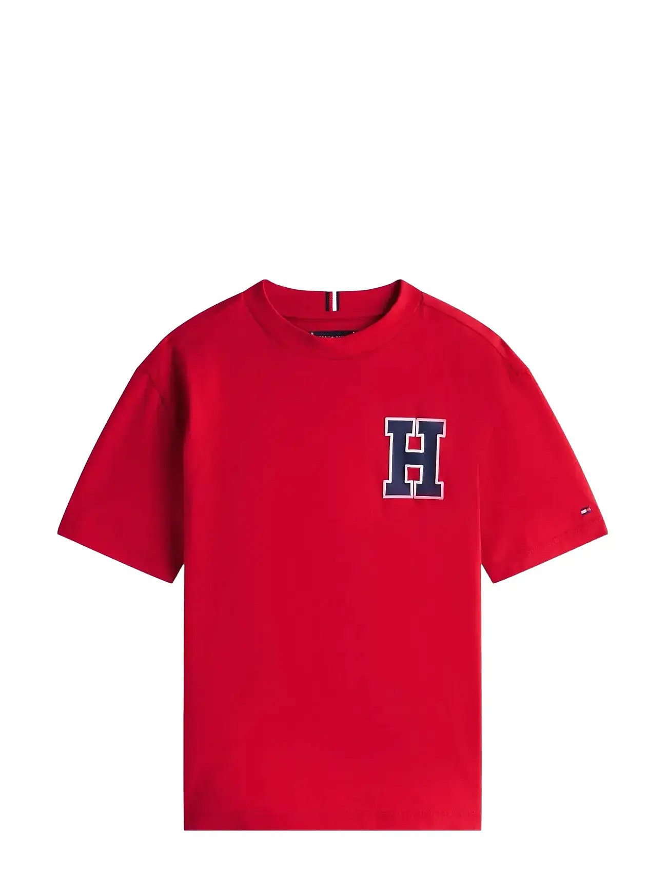 TOMMY HILFIGER Varsity Front Back Print Tee Ss Rot - 164 - Kinder