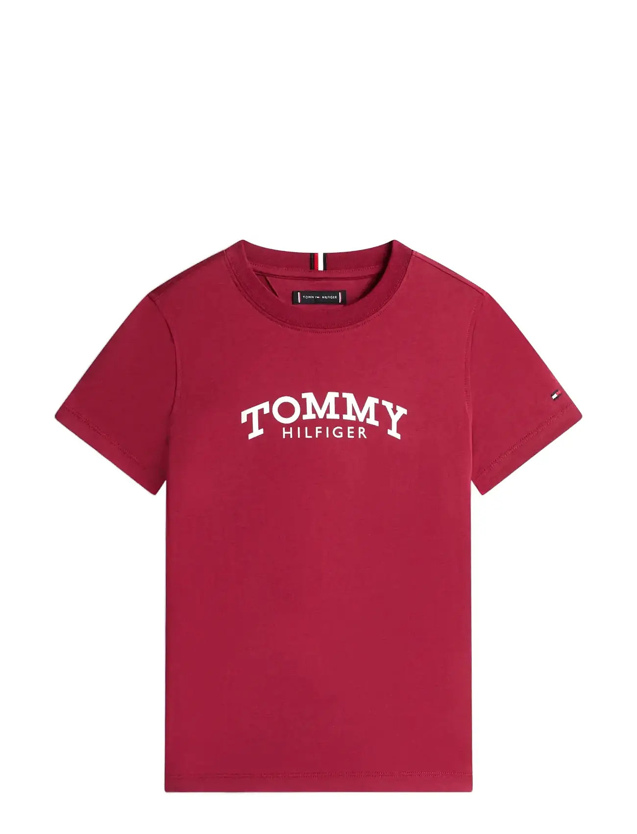 TOMMY HILFIGER Monotype Print Graphic T-Shirt Rot - 140 - Kinder