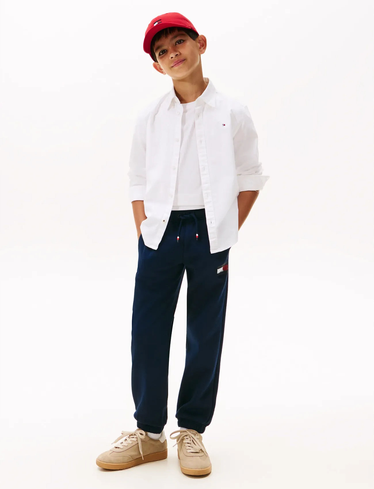 Tommy Hilfiger Flag Sweatpants, 152, Unterteile, Marineblau - Kinder