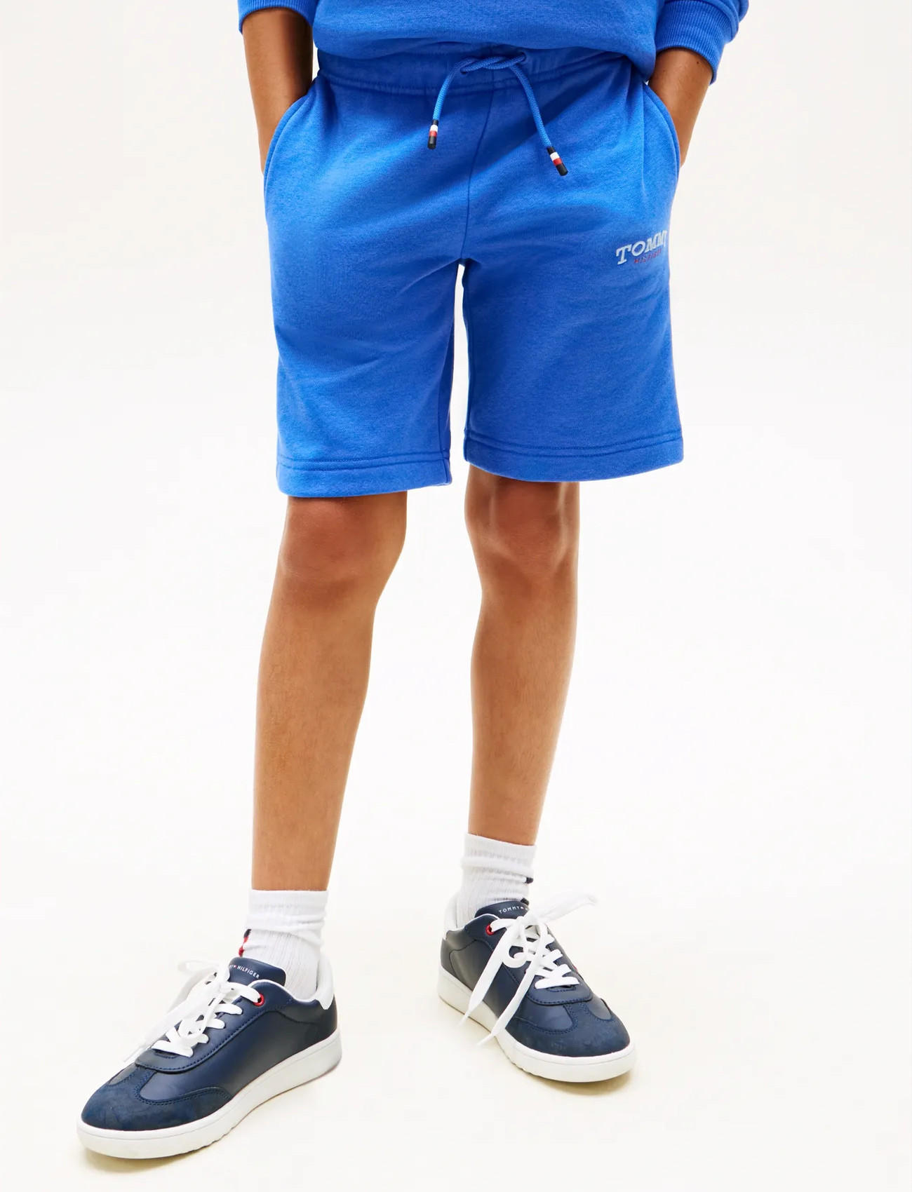 Tommy Hilfiger Monotype Graphic Sweatshort, 164, Blue, Shorts > Svedeshorts, Børn
