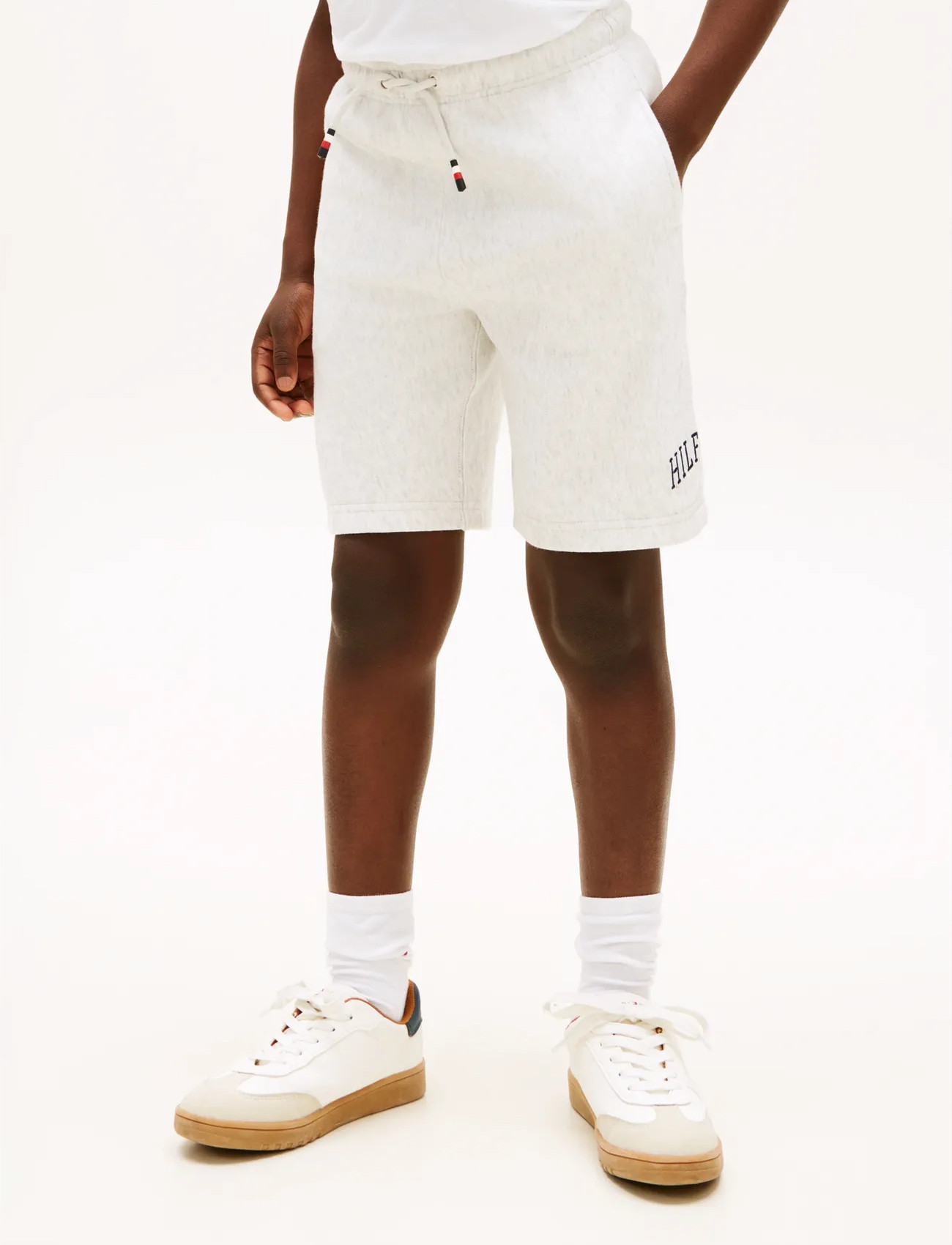 Tommy Hilfiger Hilfiger Varsity Wide Sweatshort, 128, Grey, Shorts > Svedeshorts, Børn