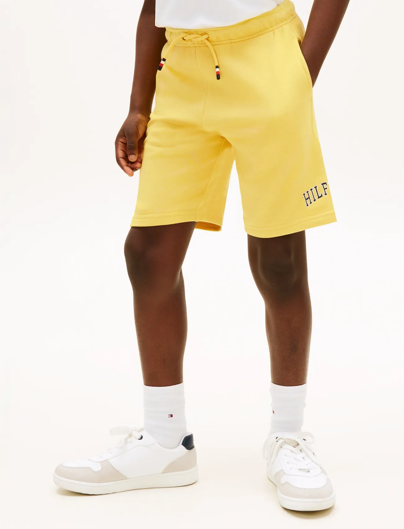 Tommy Hilfiger Hilfiger Varsity Wide Sweatshort, 164, Yellow, Shorts > Svedeshorts, Børn