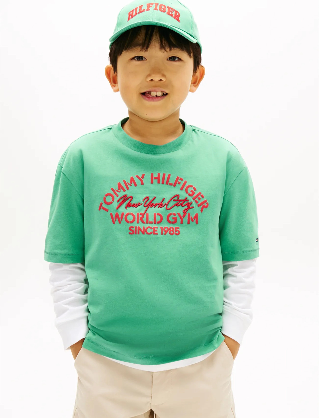Tommy Hilfiger Tommy Hilfiger Nyc T-Shirt, 152, Green, T-Shirts > Kortærmede, Børn