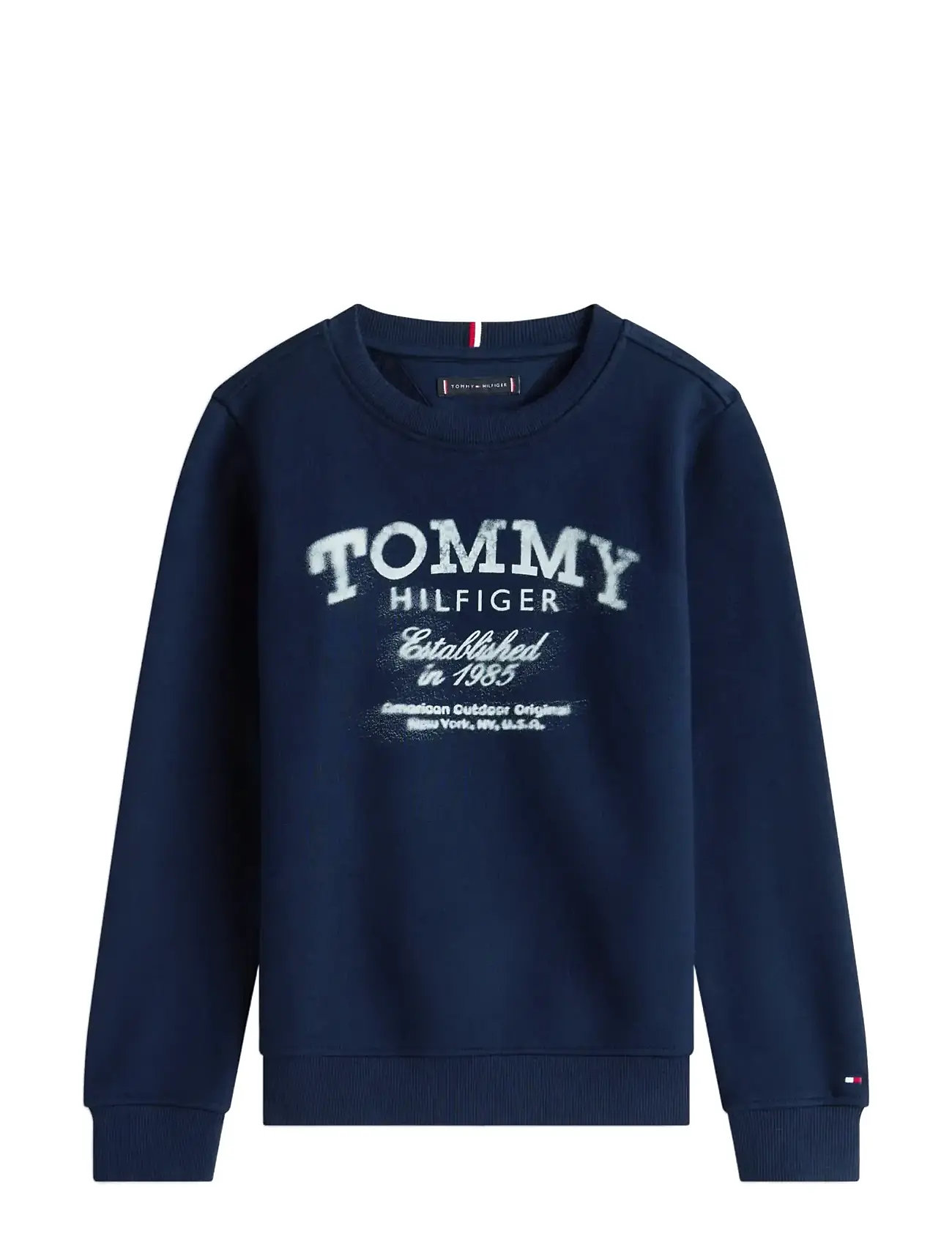 TOMMY HILFIGER Tommy Faded Print Sweatshirt Navy - 164 - Kinder