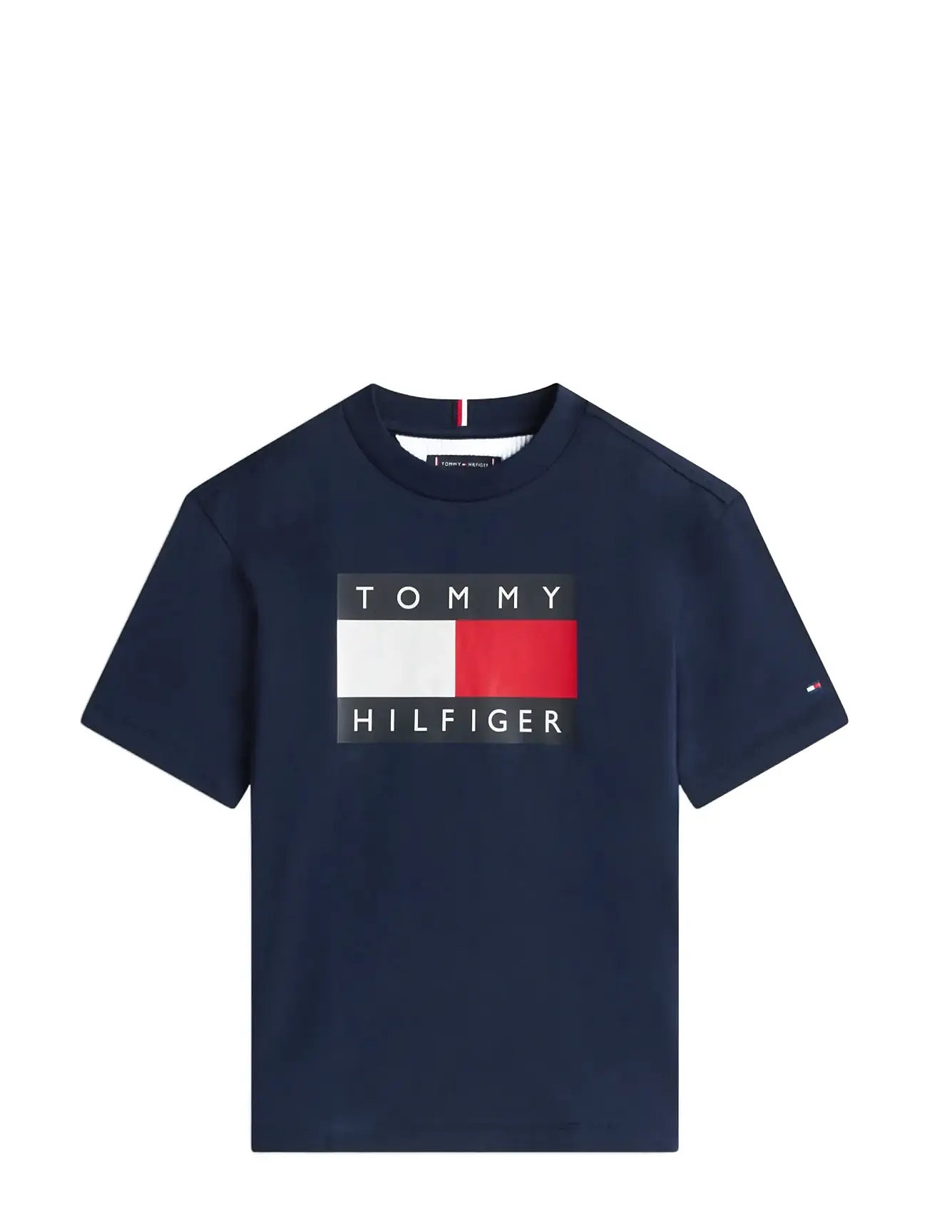 TOMMY HILFIGER Heritage Printed Flag T-Shirt Navy - 128 - Kinder