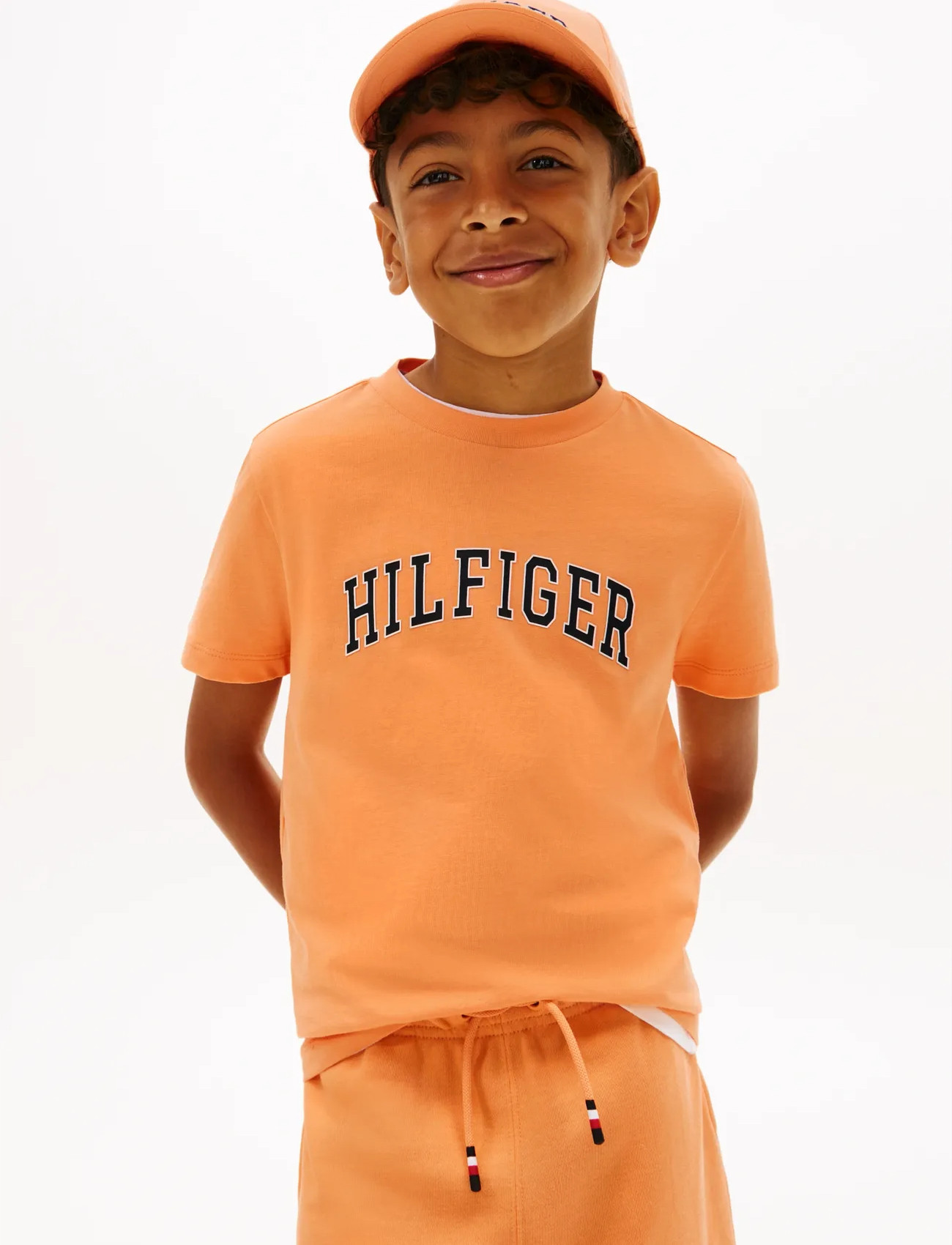 Tommy Hilfiger Hilfiger Varsity T-Shirt, 164, Orange, T-Shirts > Kortærmede, Børn