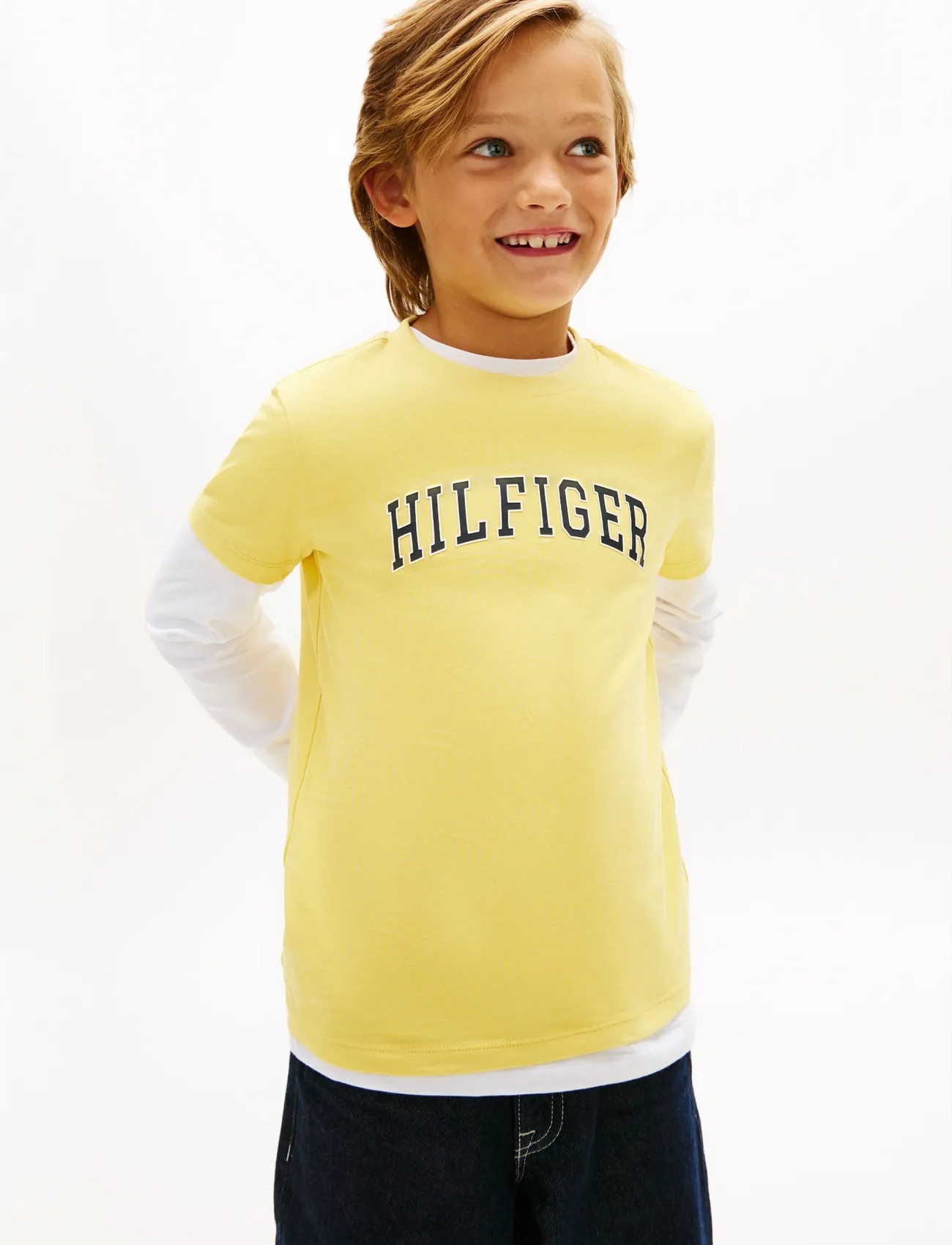 Tommy Hilfiger Hilfiger Varsity T-Shirt, 152, Yellow, T-Shirts > Kortærmede, Børn