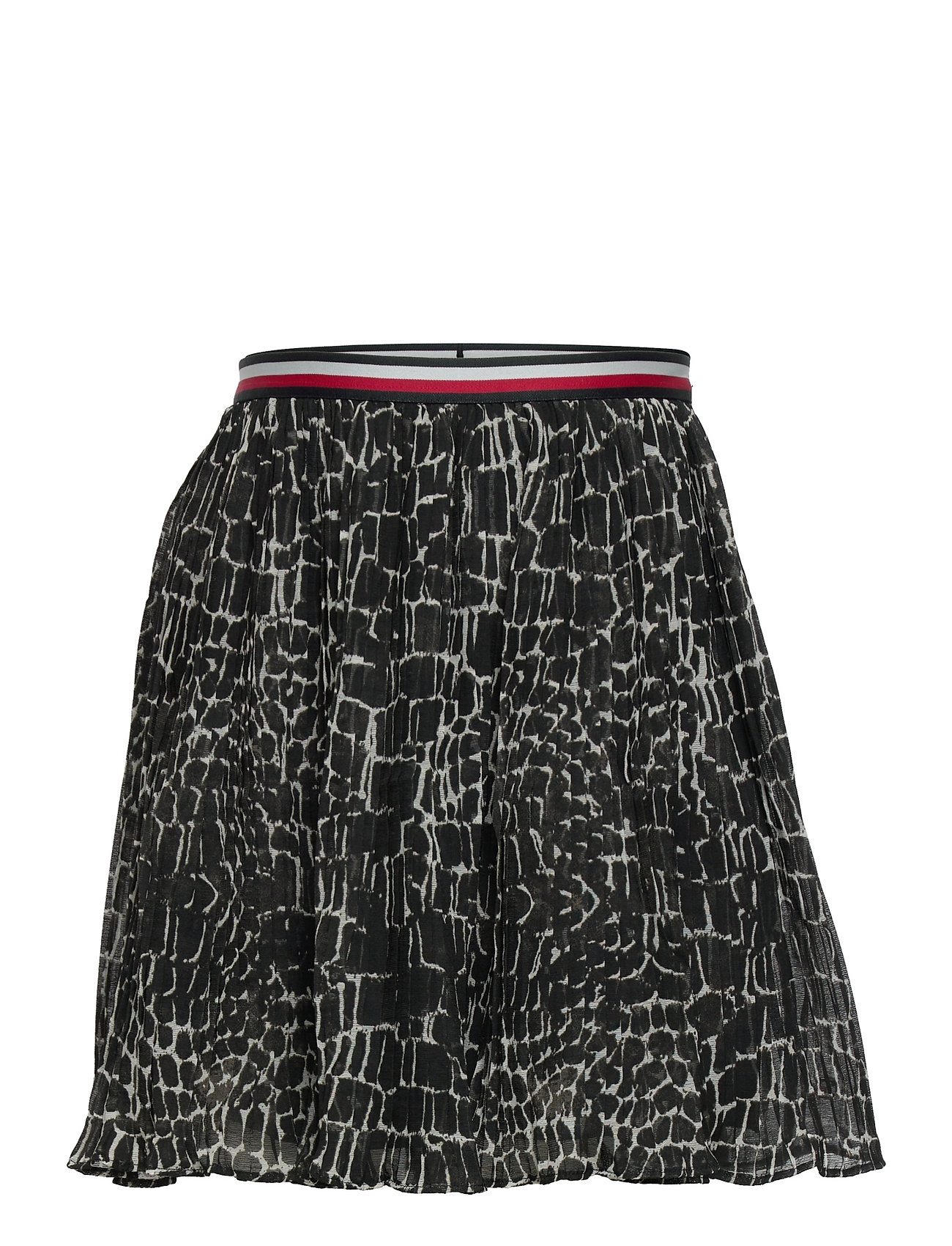 Aop Pleated Chiffon Skirt Patterned Tommy Hilfiger