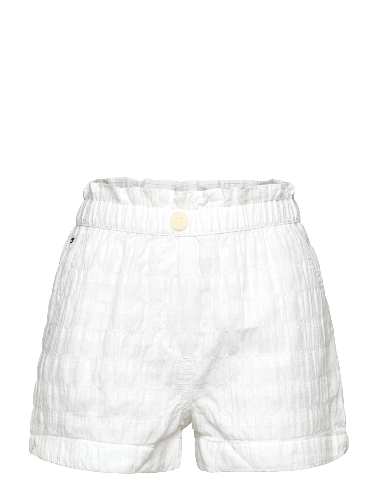 TOMMY HILFIGER Textured Baumwolle Kurz Weiß - 164 - Kinder