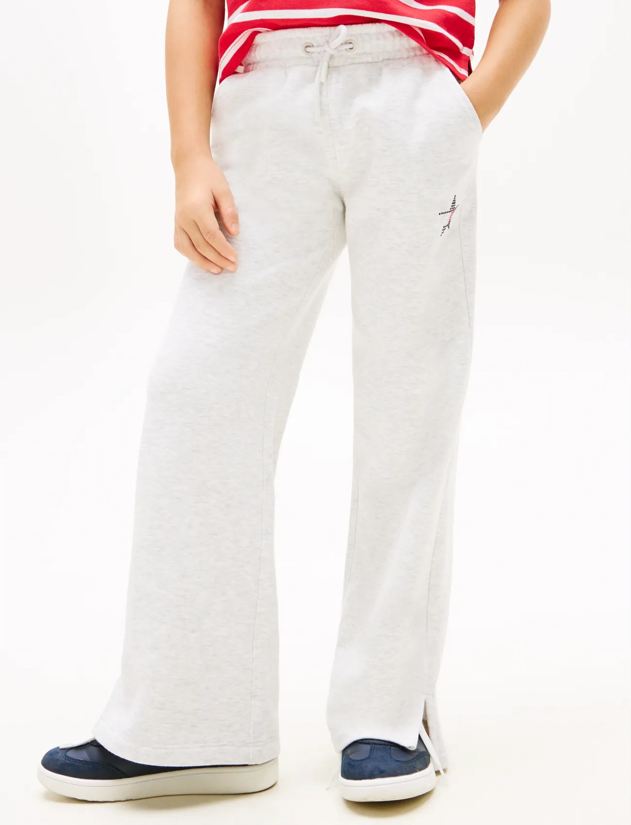 Tommy Hilfiger Star Sweatpant, 164, Grey, Underdele > Joggingbukser, Børn