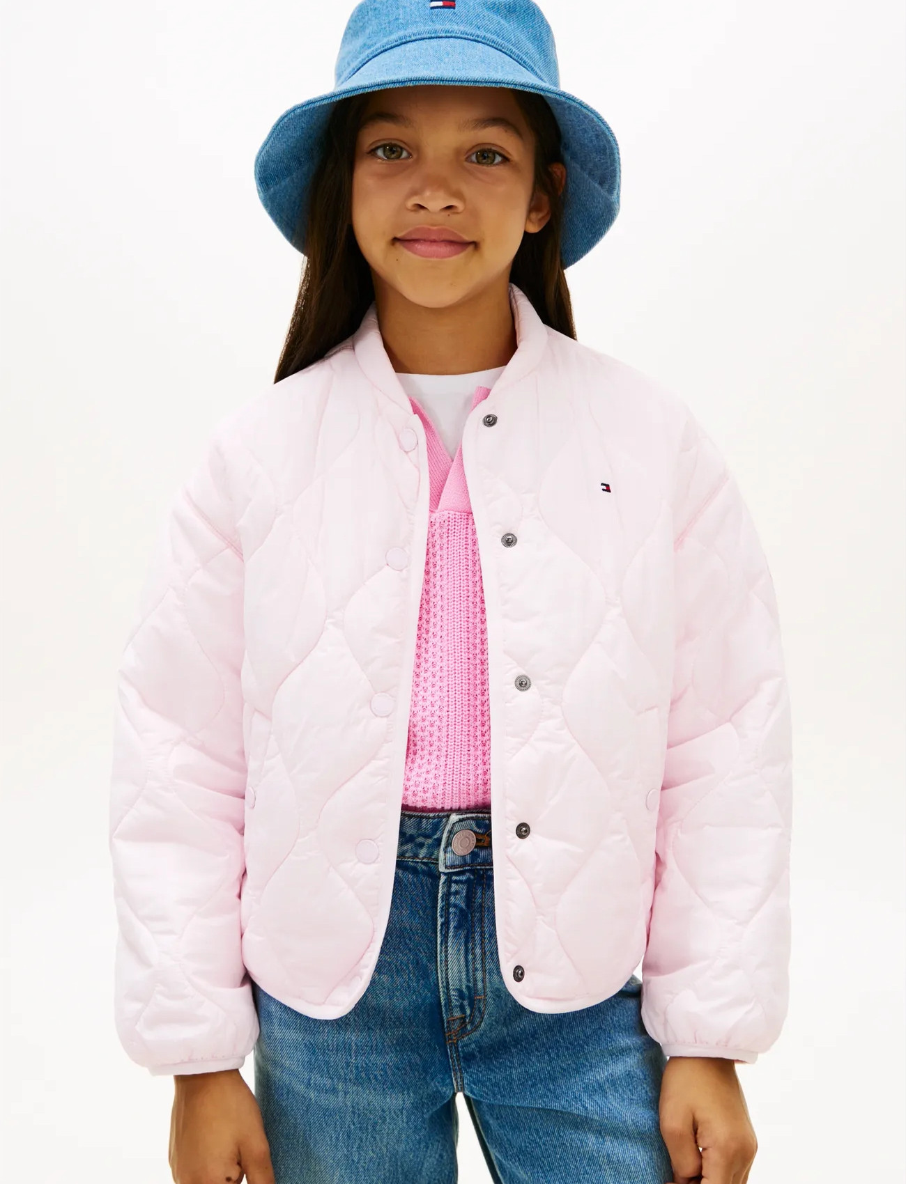Tommy Hilfiger Quilted Jacket, 140, Pink, Jakker & Frakker > Quiltede Jakker, Børn