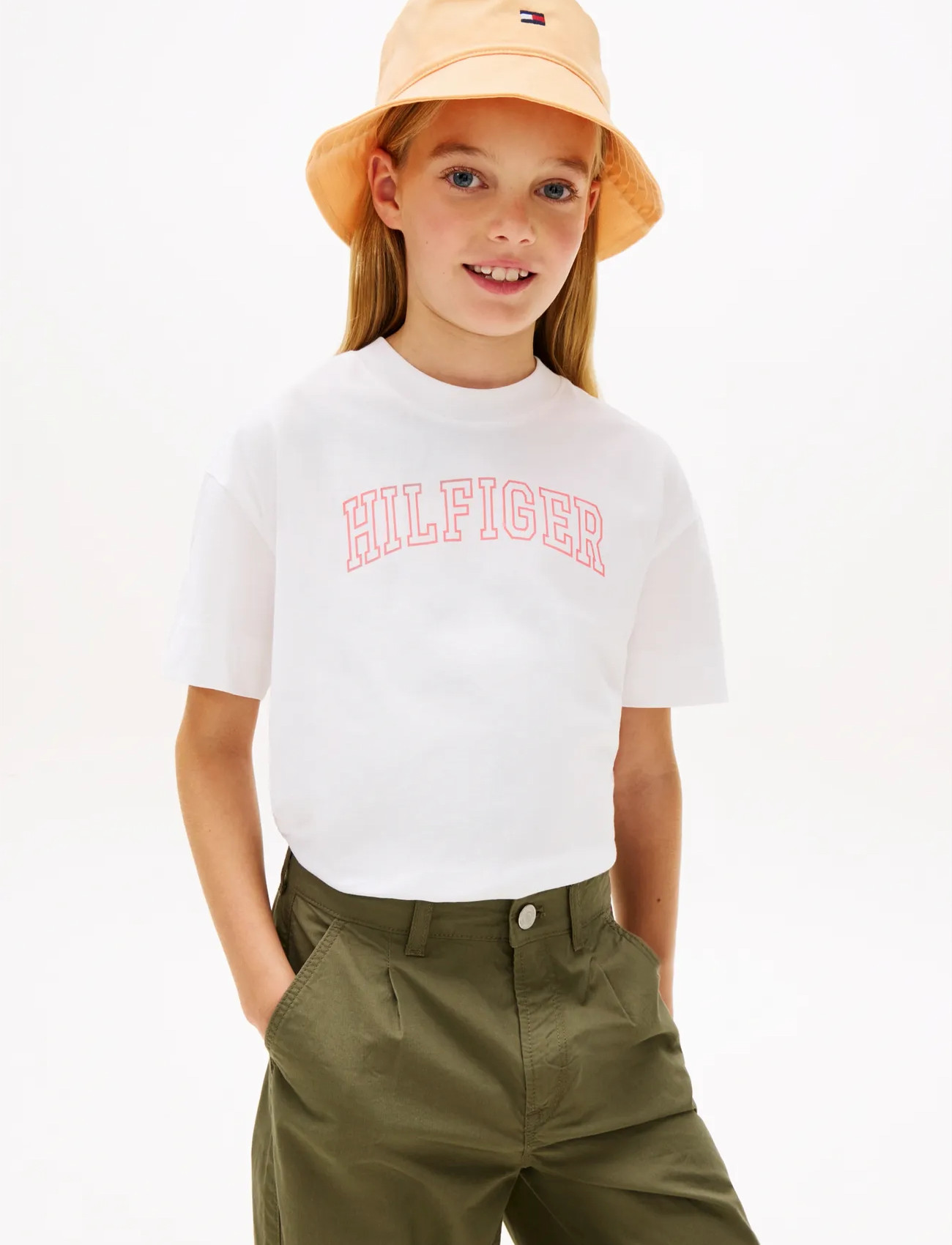 Tommy Hilfiger Varsity Tee Ss, 164, White, T-Shirts > Kortærmede, Børn