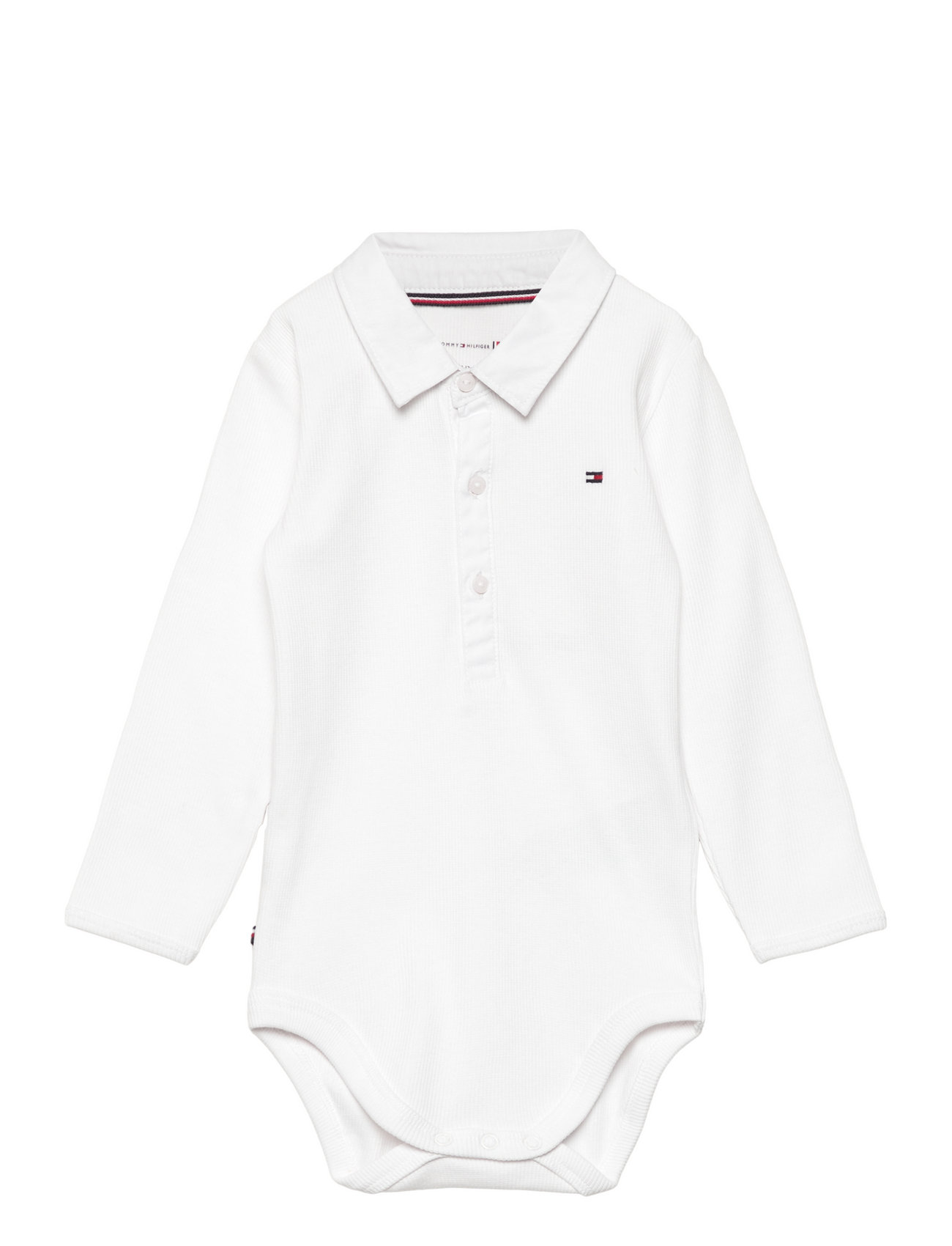 Baby Rib Collar Body L/S White Tommy Hilfiger