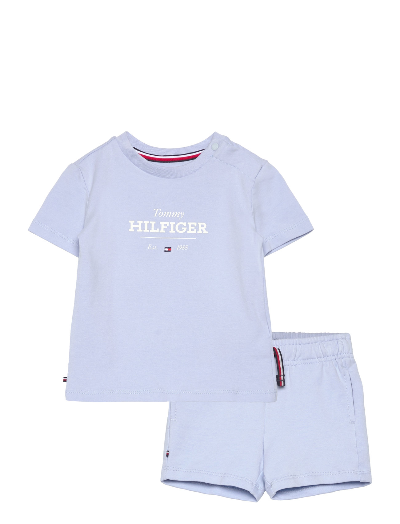 Tommy Hilfiger Monotype Tee And Short Set Blå