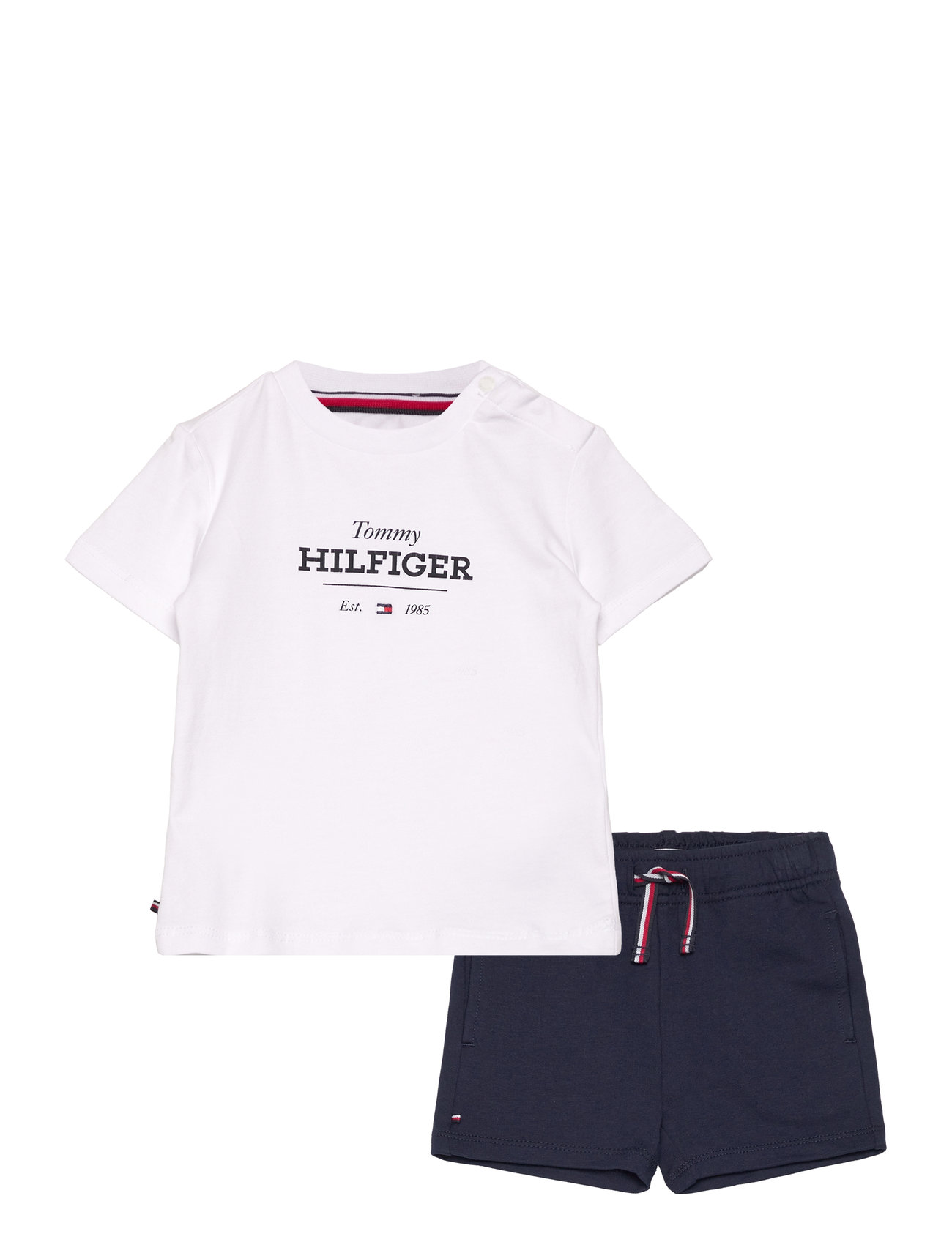 Tommy Hilfiger Monotype Tee And Short Set Marinblå